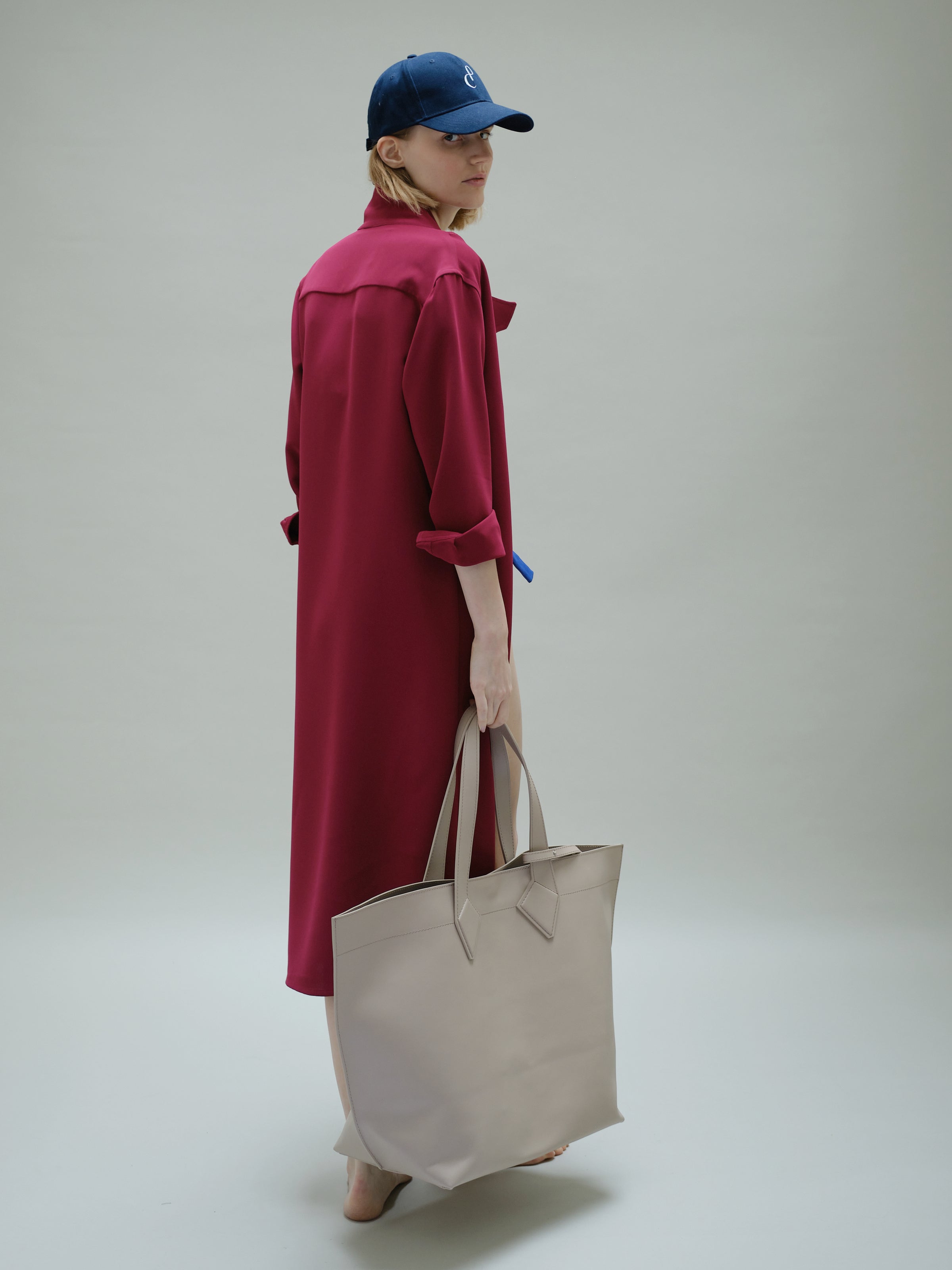 Christine Phung Maripo cabas XL cuir beige upcyclé