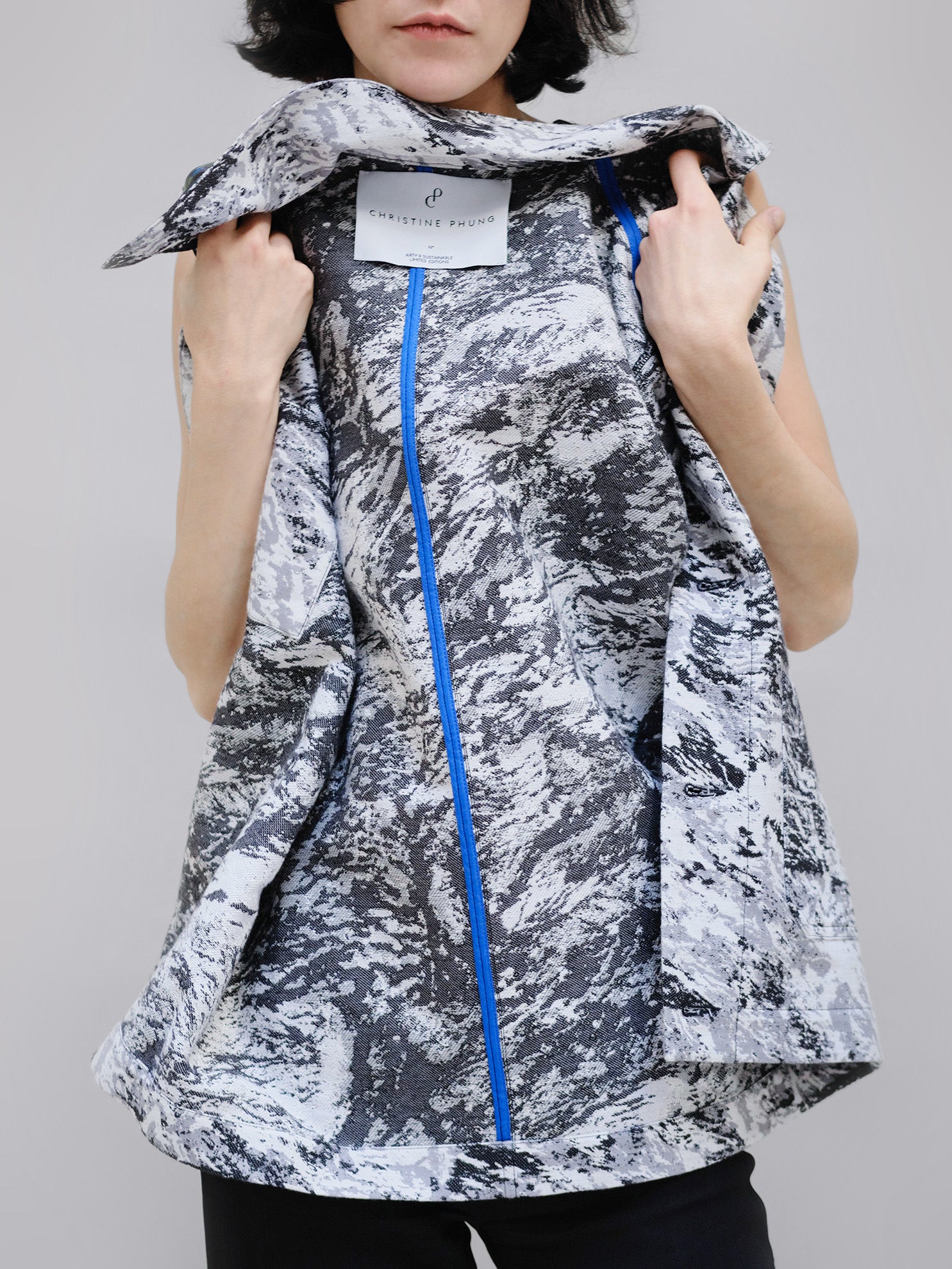 Christine Phung Veste Zebra jacquard veste femme édition limitée