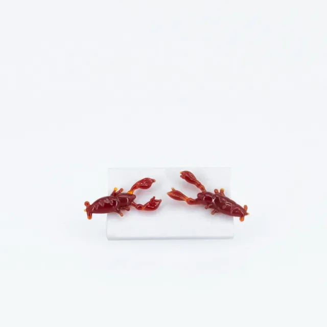 JeanPaul Lespagnard Jewelry Spun Glass boucles homard verre
