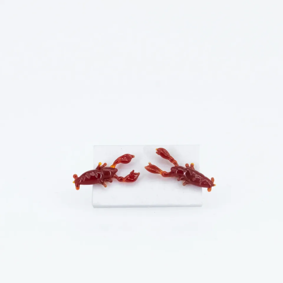 JeanPaul Lespagnard Jewelry Spun Glass boucles homard verre