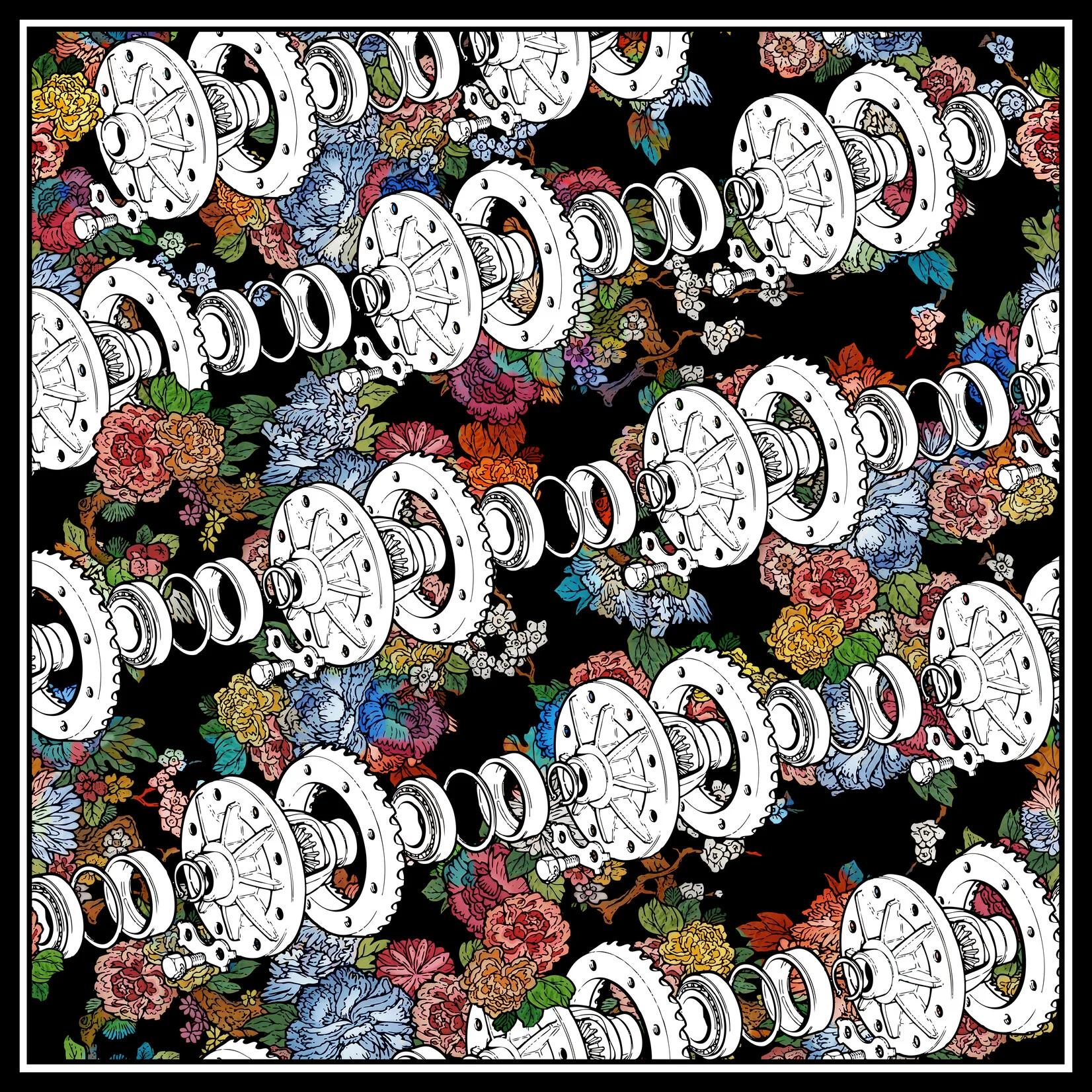 Jean-Paul Lespagnard t-shirt Classic Flower Mechanic noir