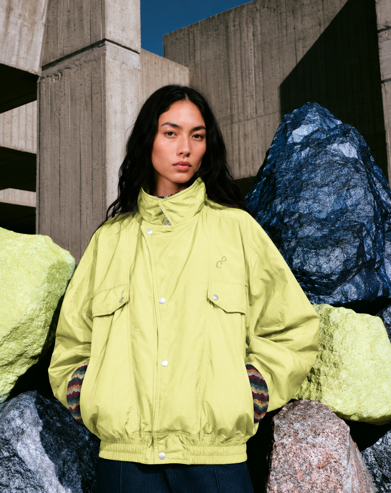 Christine Phung Bomber Jacket Lime blouson lime