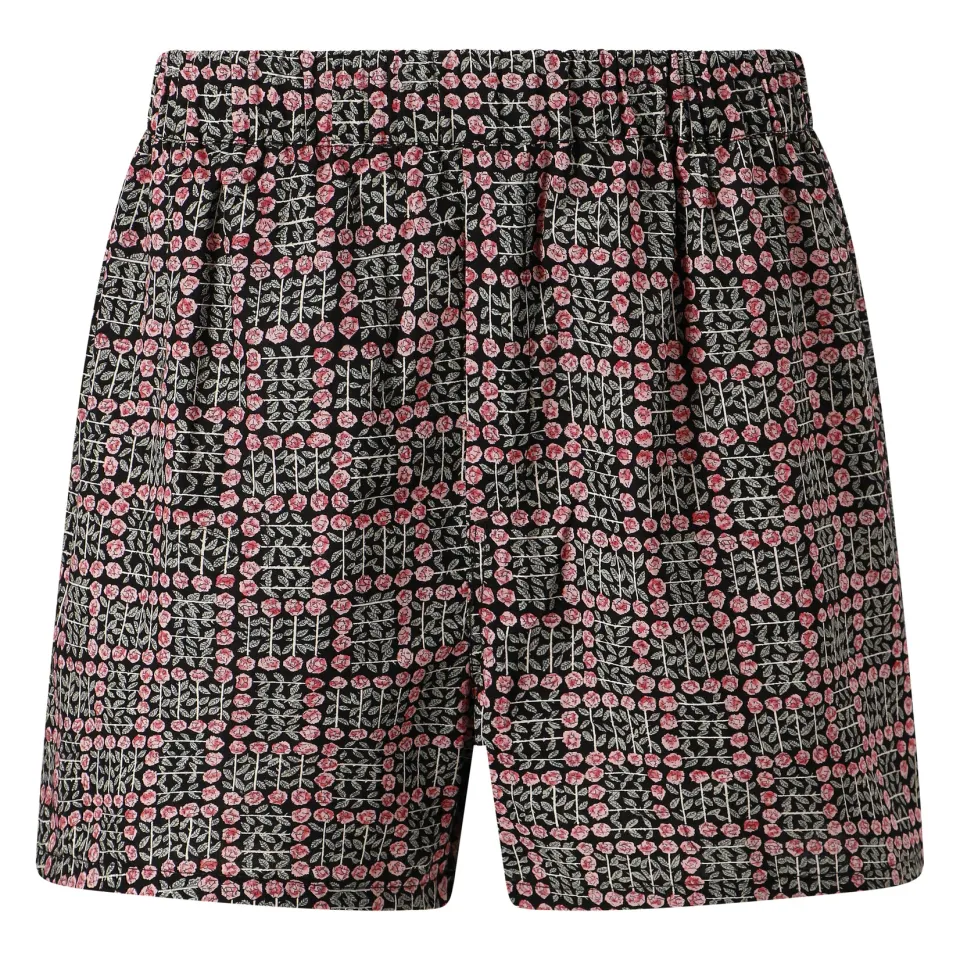 Jean-Paul Lespagnard short boxer mini roses fond clair
