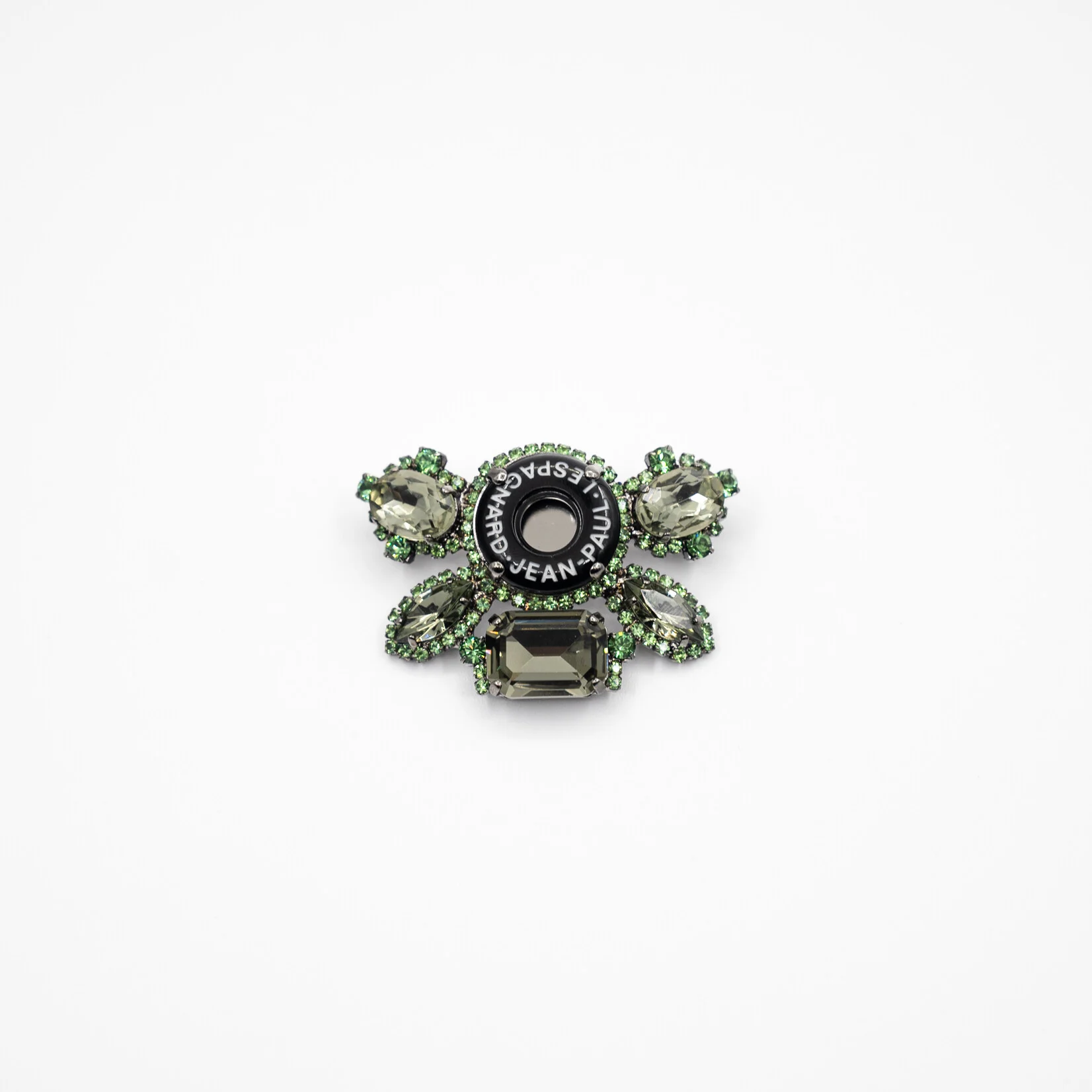 Jean-Paul Lespagnard Jewelry broche Aqua Green strass
