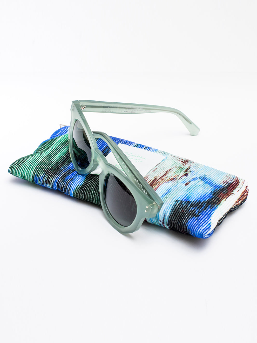 Christine Phung x Maison Lassalle étui lunettes velours imprimé