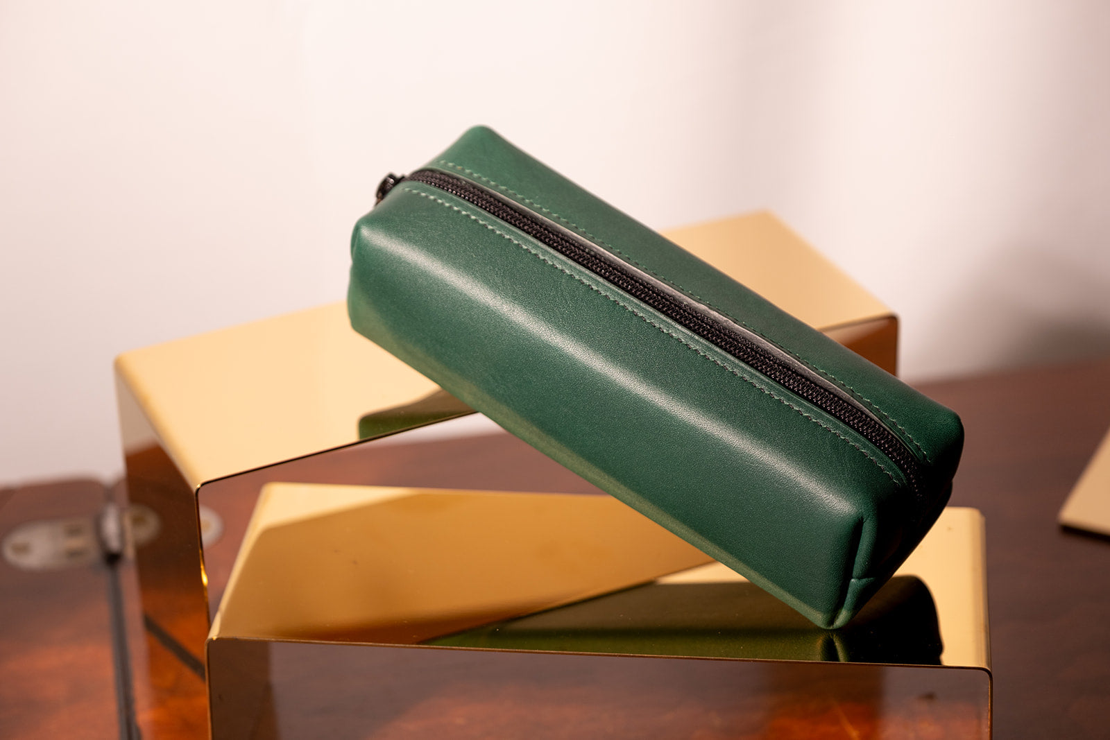 La Bagagerie Victorine Trousse Verte trousse cuir veau