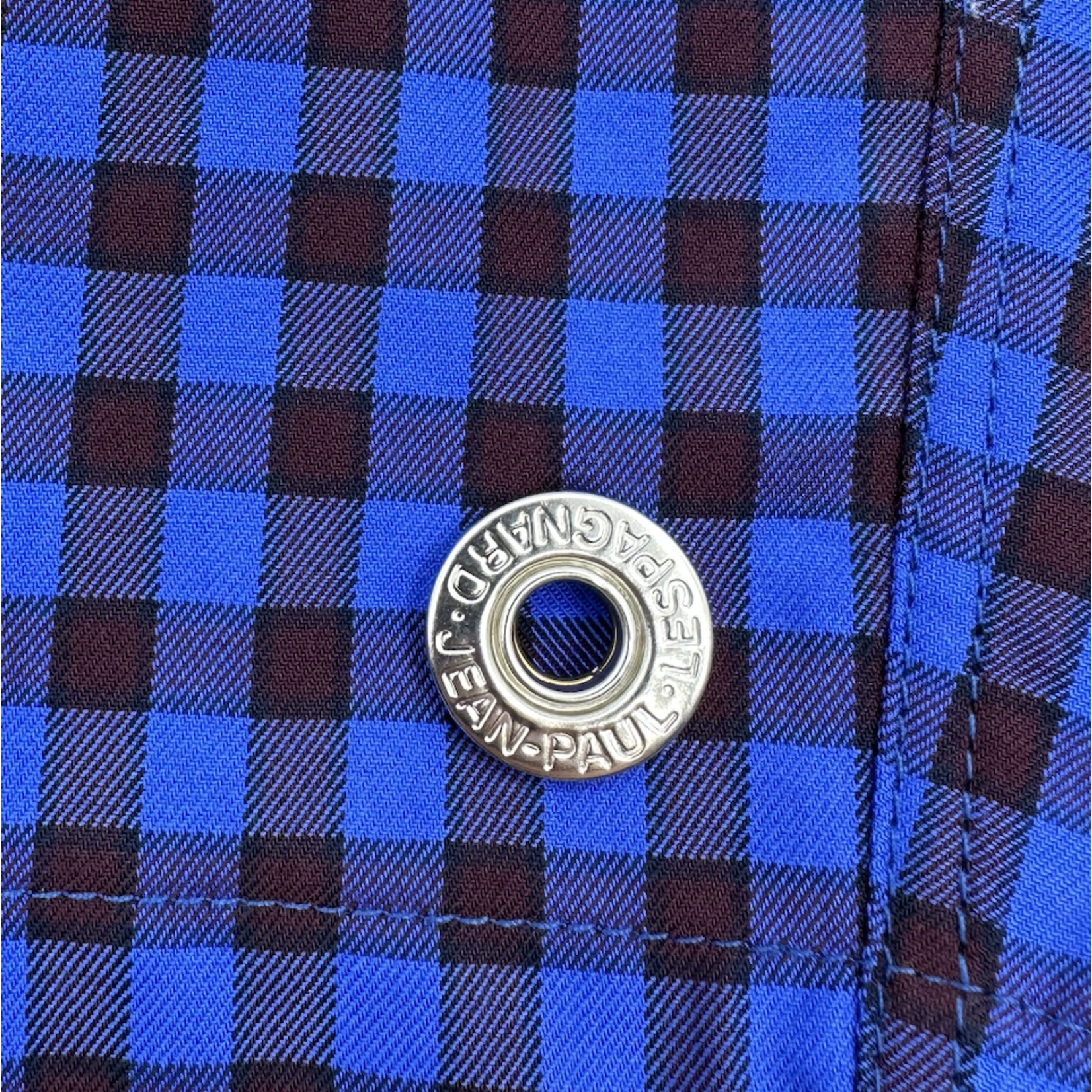 Jean-Paul Lespagnard Exclusive Series short carreaux violet bleu