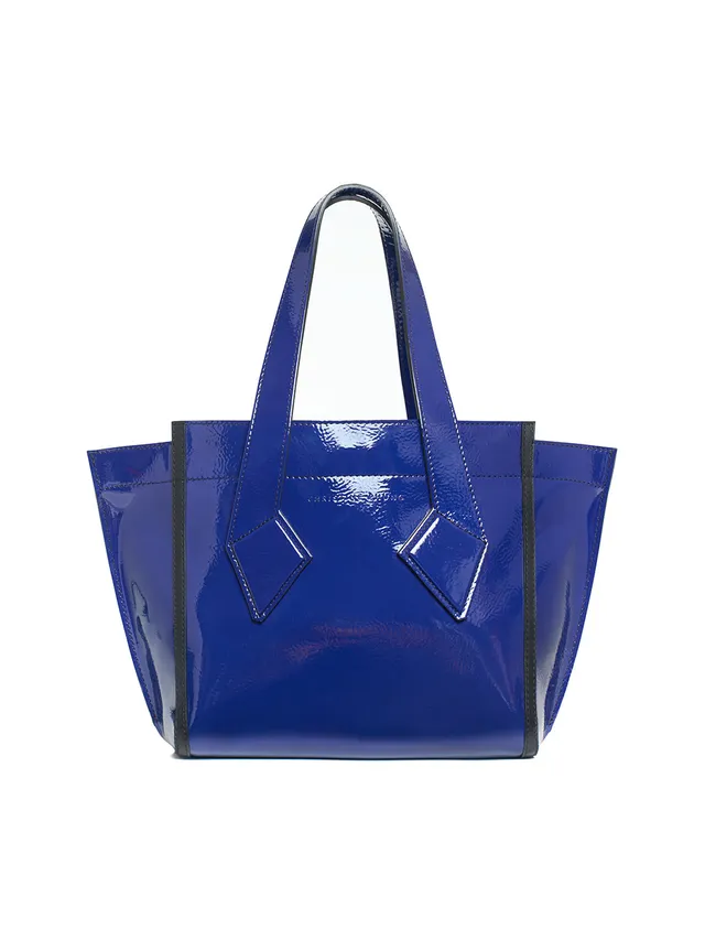 Christine Phung Cabas M sac cuir bleu électrique