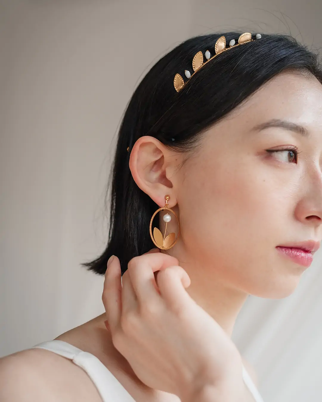 KIM JUDE Herbier boucles d'oreilles légères élégantes