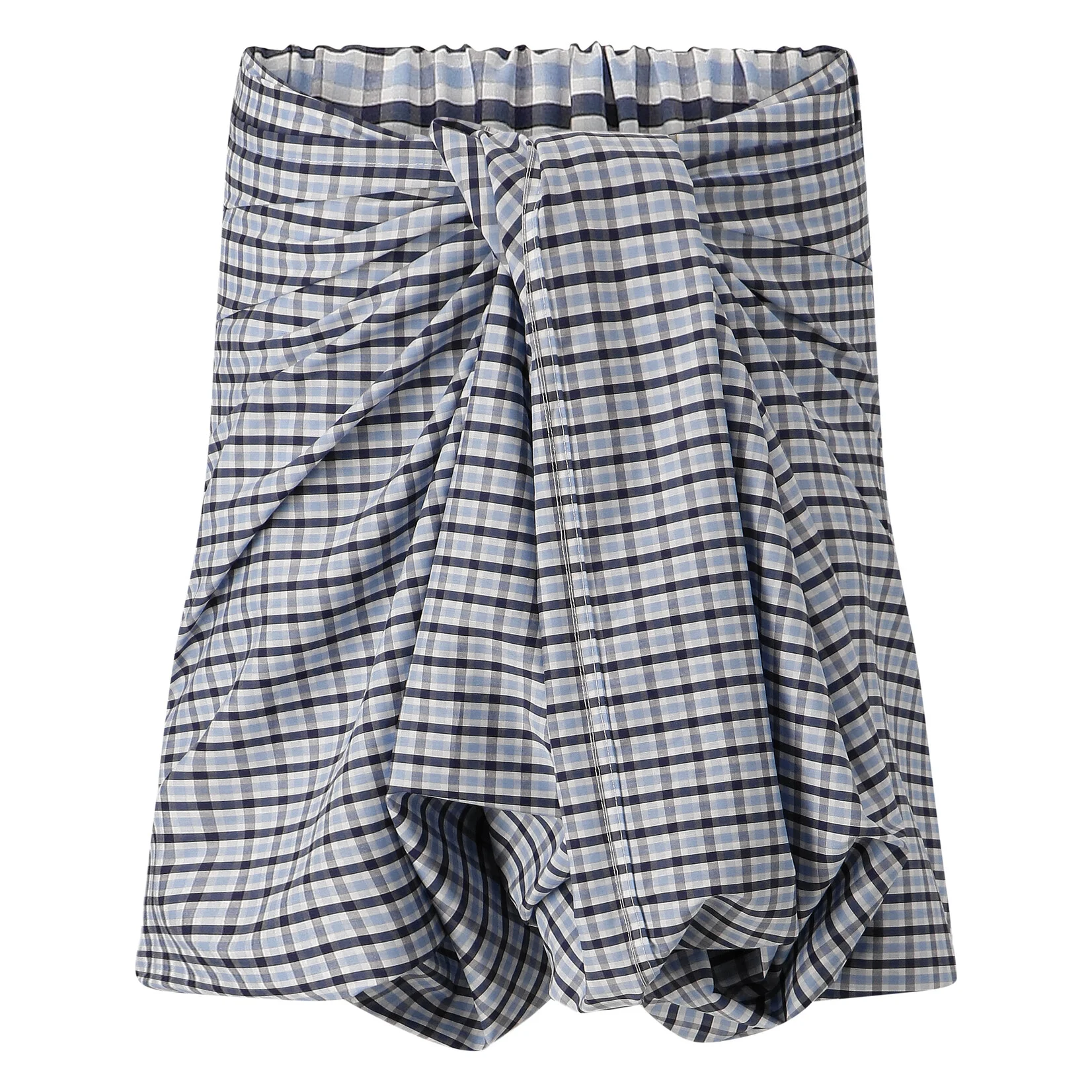 Jean-Paul Lespagnard jupe lungi popeline carreaux poche