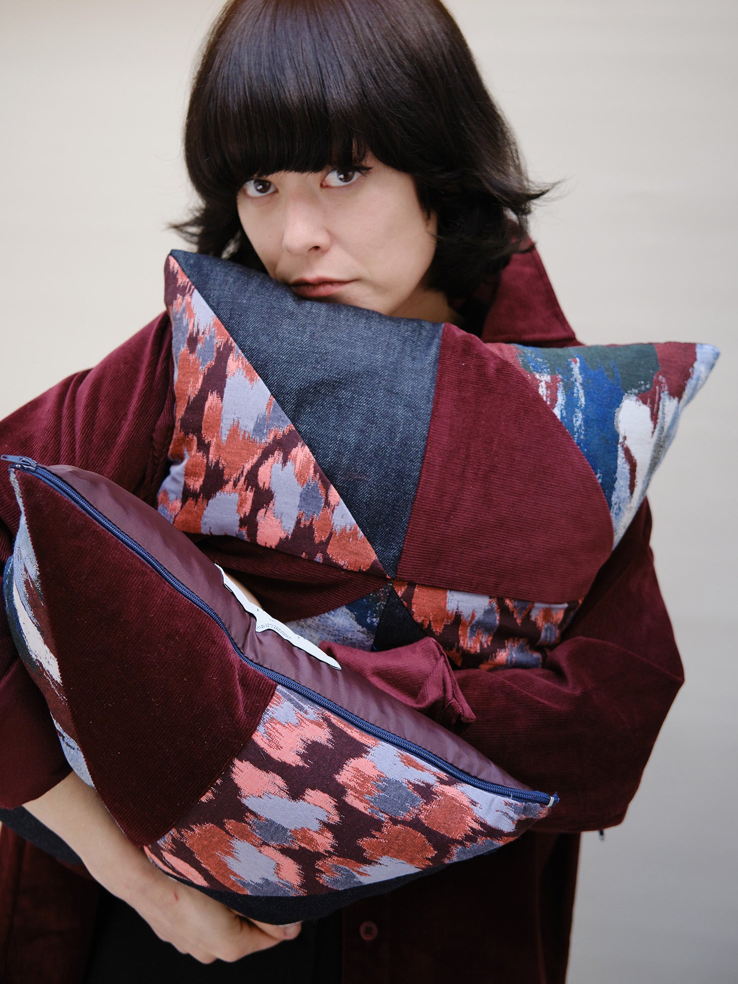 Christine Phung Coussin Patchworks housse + coussin édition limitée