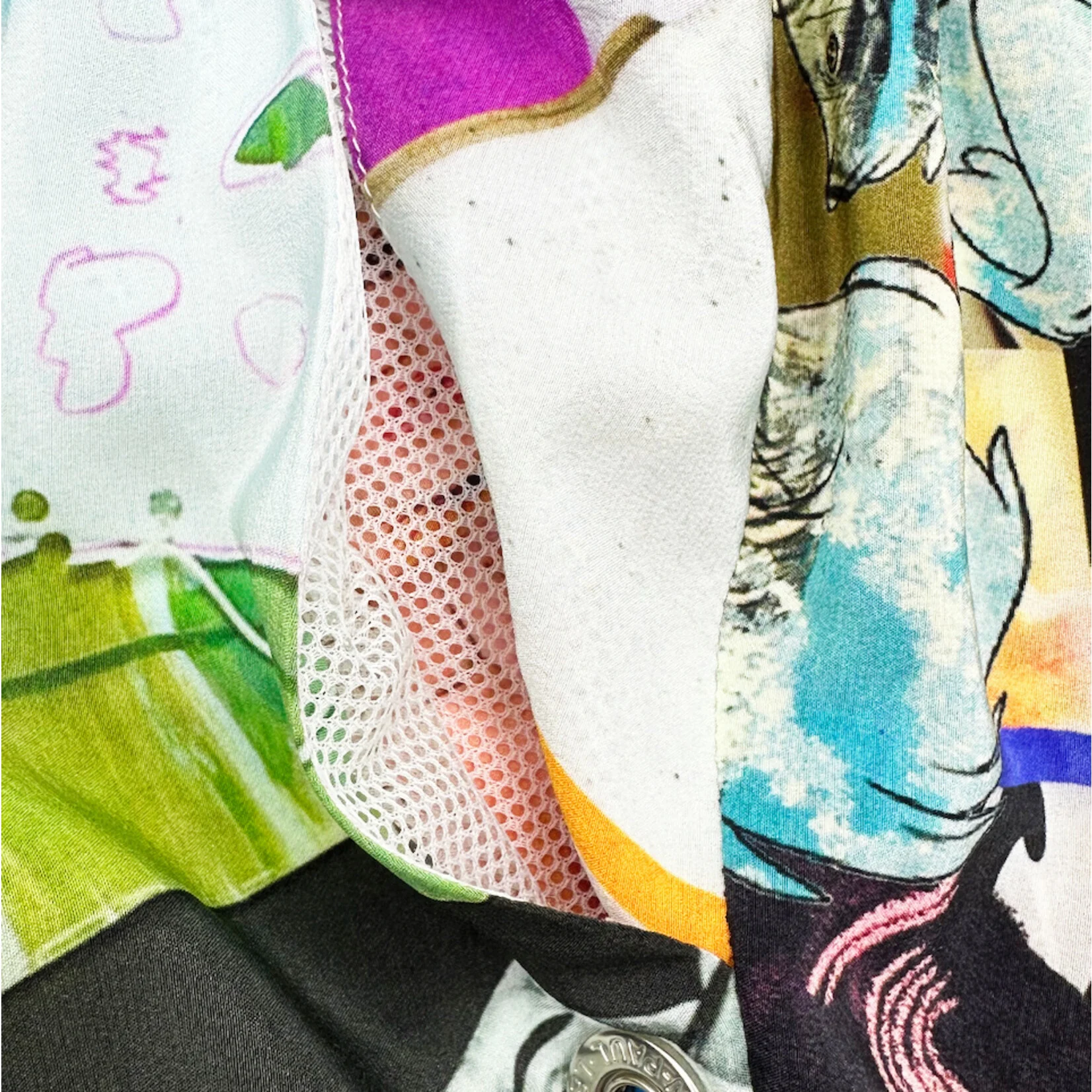 Jean-Paul Lespagnard pantalon soie imprimé collage pièce unique