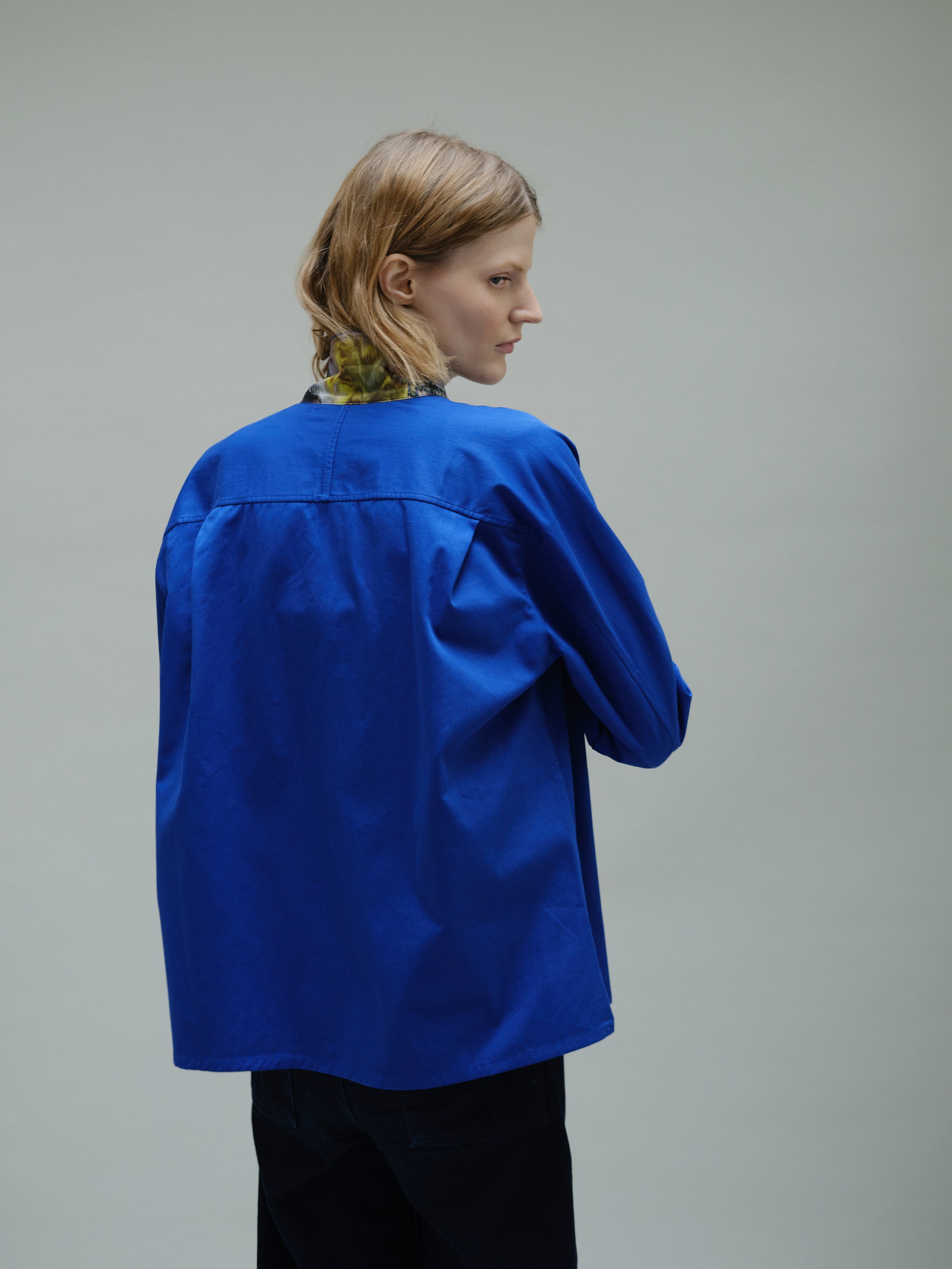 Christine Phung Alpha chemise bleu électrique coton