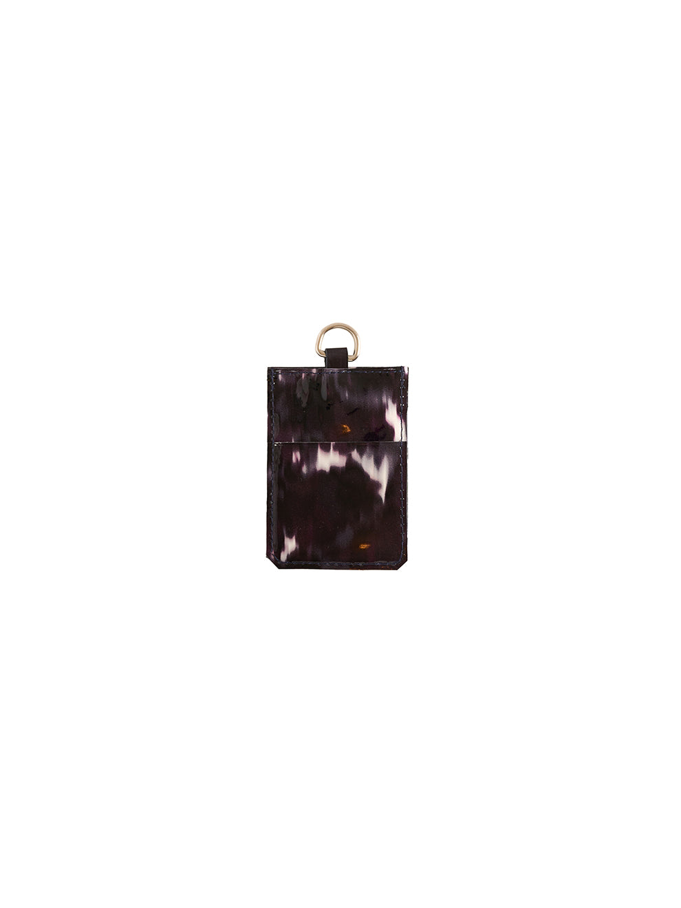 Christine Phung Porte-cartes Myrtille cuir upcyclé myrtille