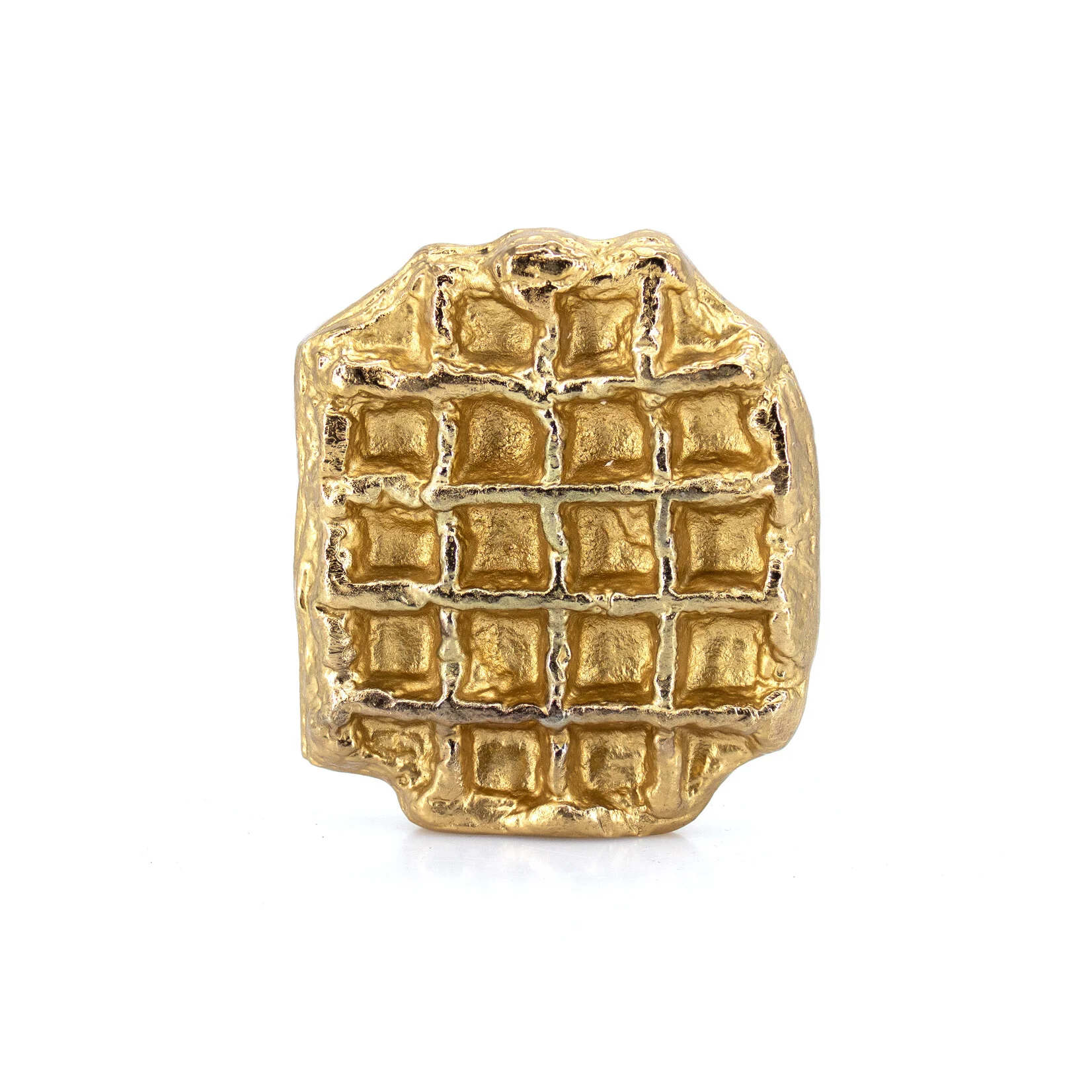 Jean-Paul Lespagnard Golden Waffle presse-papiers gaufre dorée
