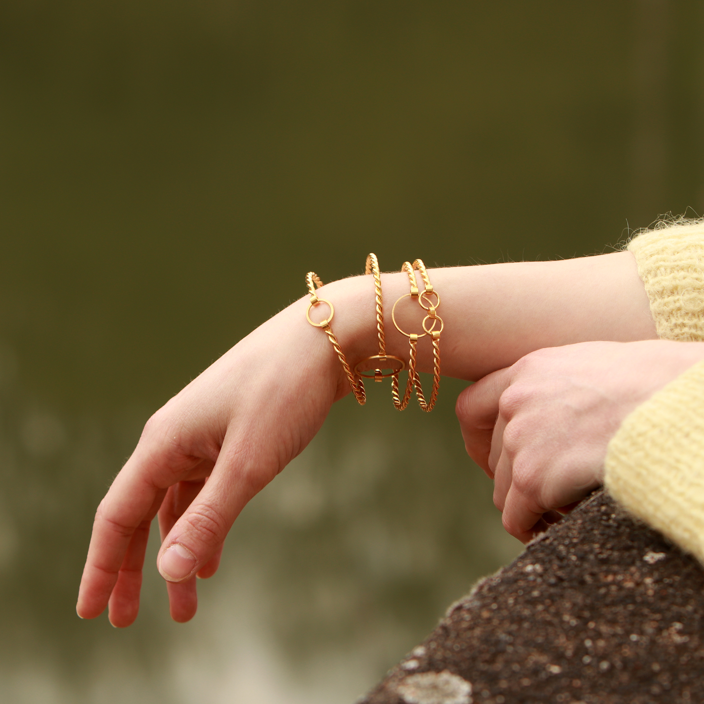 Kim Jude Torsade bracelet léger femme