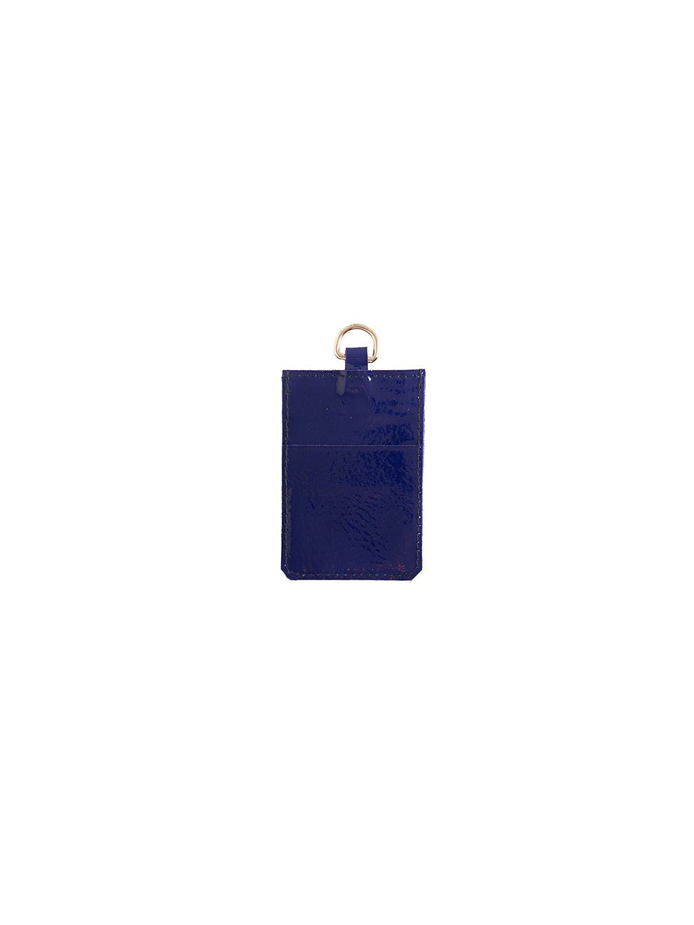 Christine Phung porte-cartes cuir bleu électrique