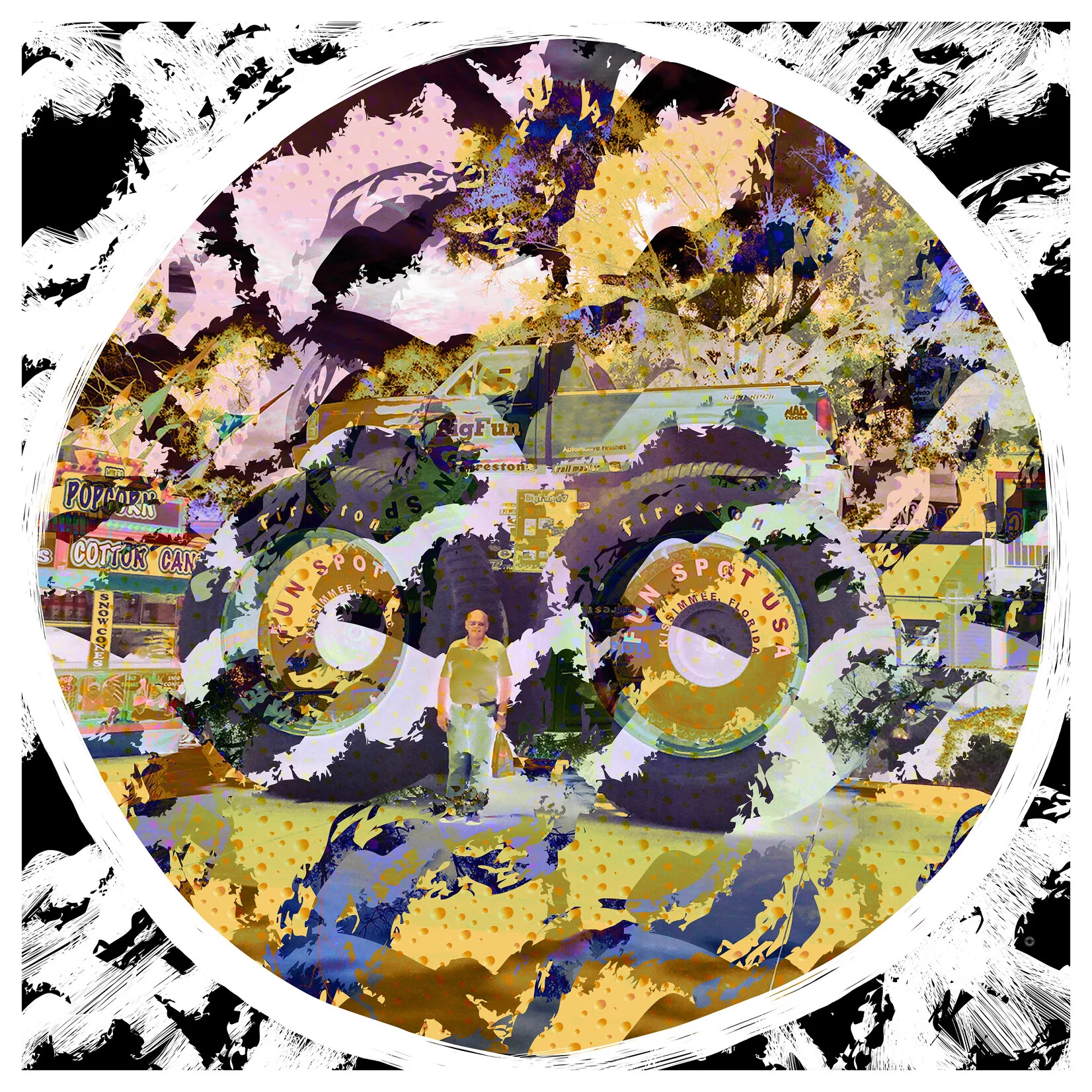 Jean-Paul Lespagnard Extra foulard Beauty On Acid taille extra