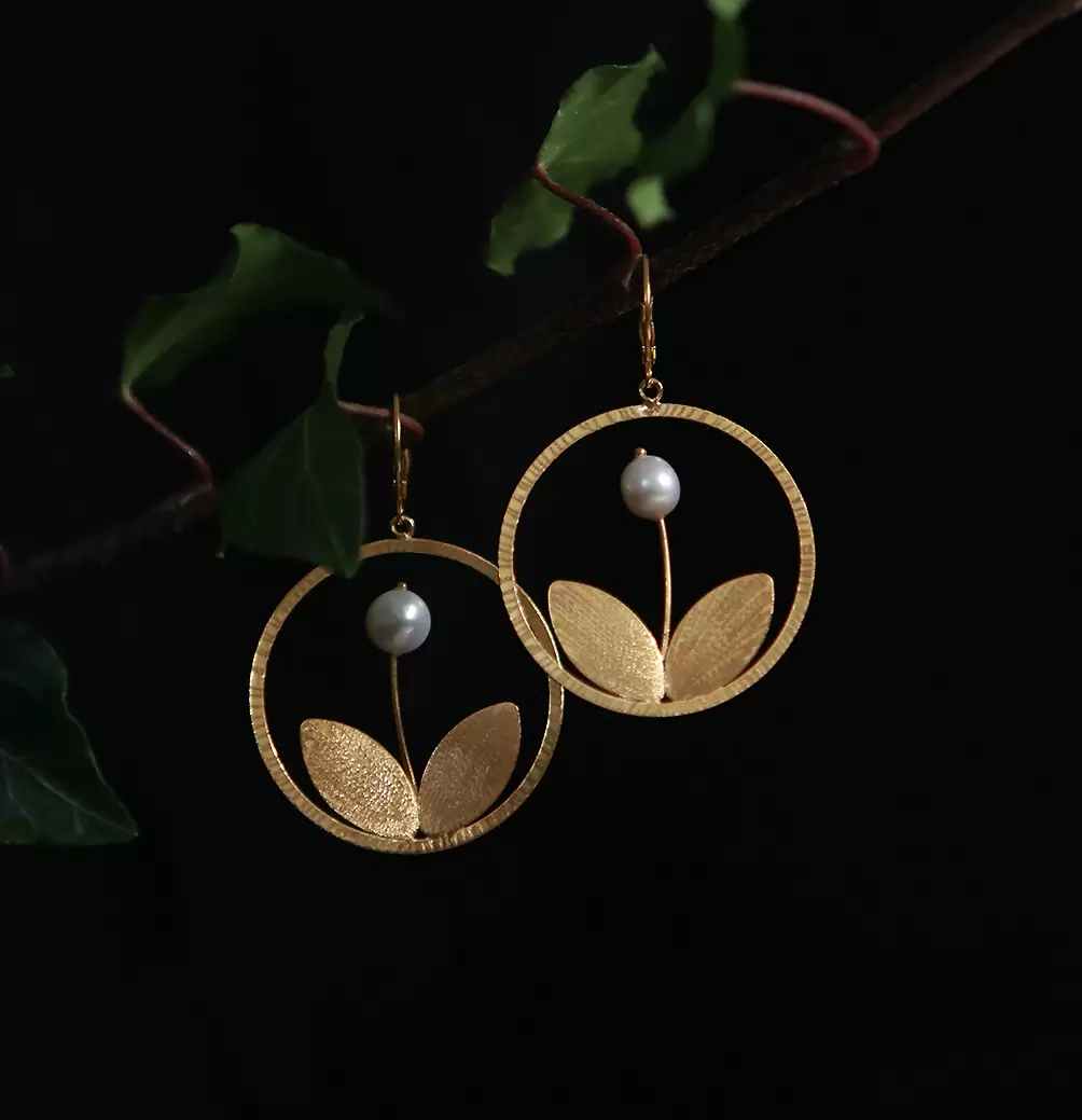 KIM JUDE Herbier boucles d'oreilles légères élégantes