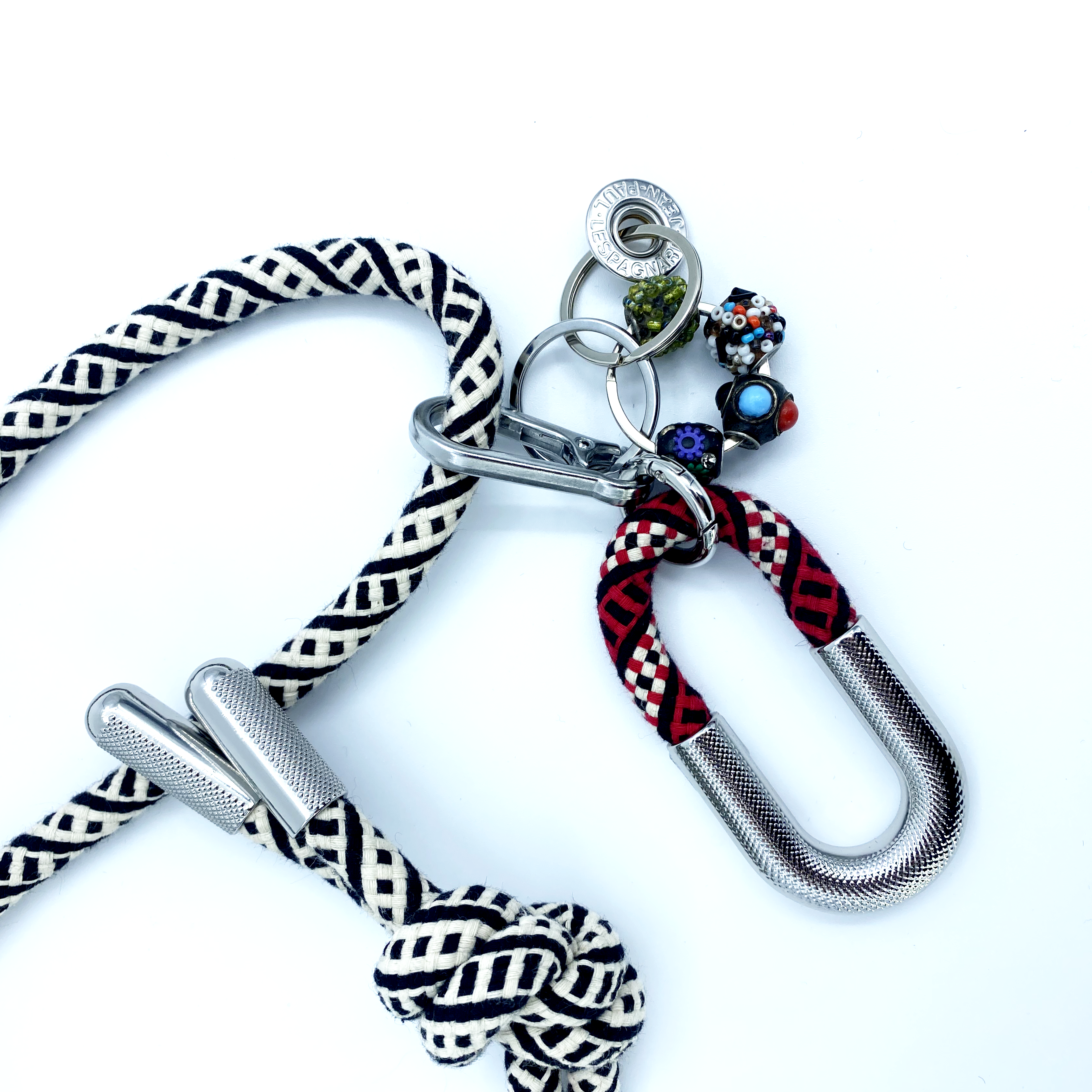Jean-Paul Lespagnard Explorer porte-clés lanyard blanc