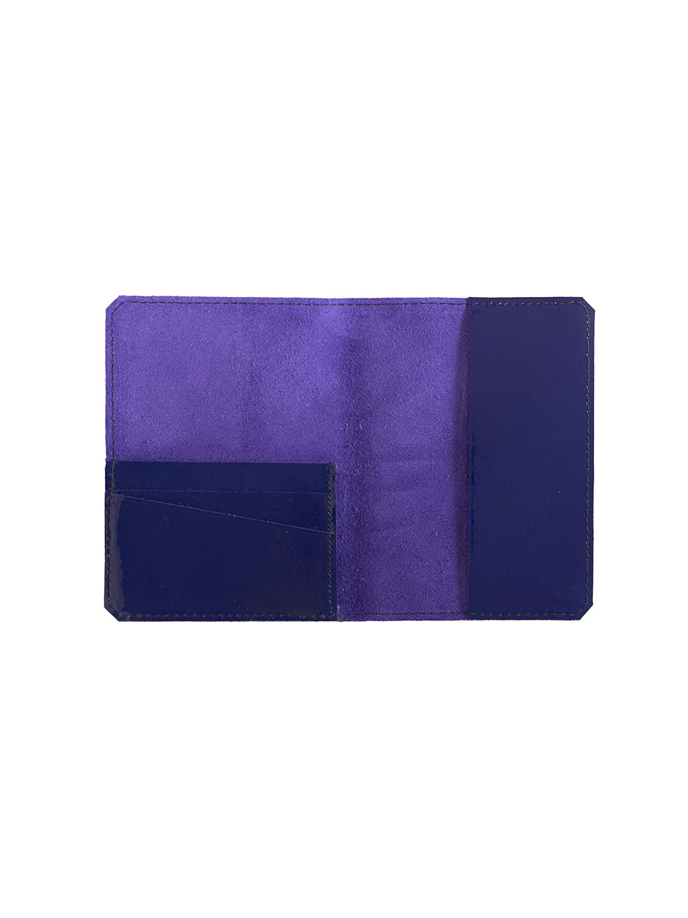 Christine Phung porte-passeport cuir bleu électrique