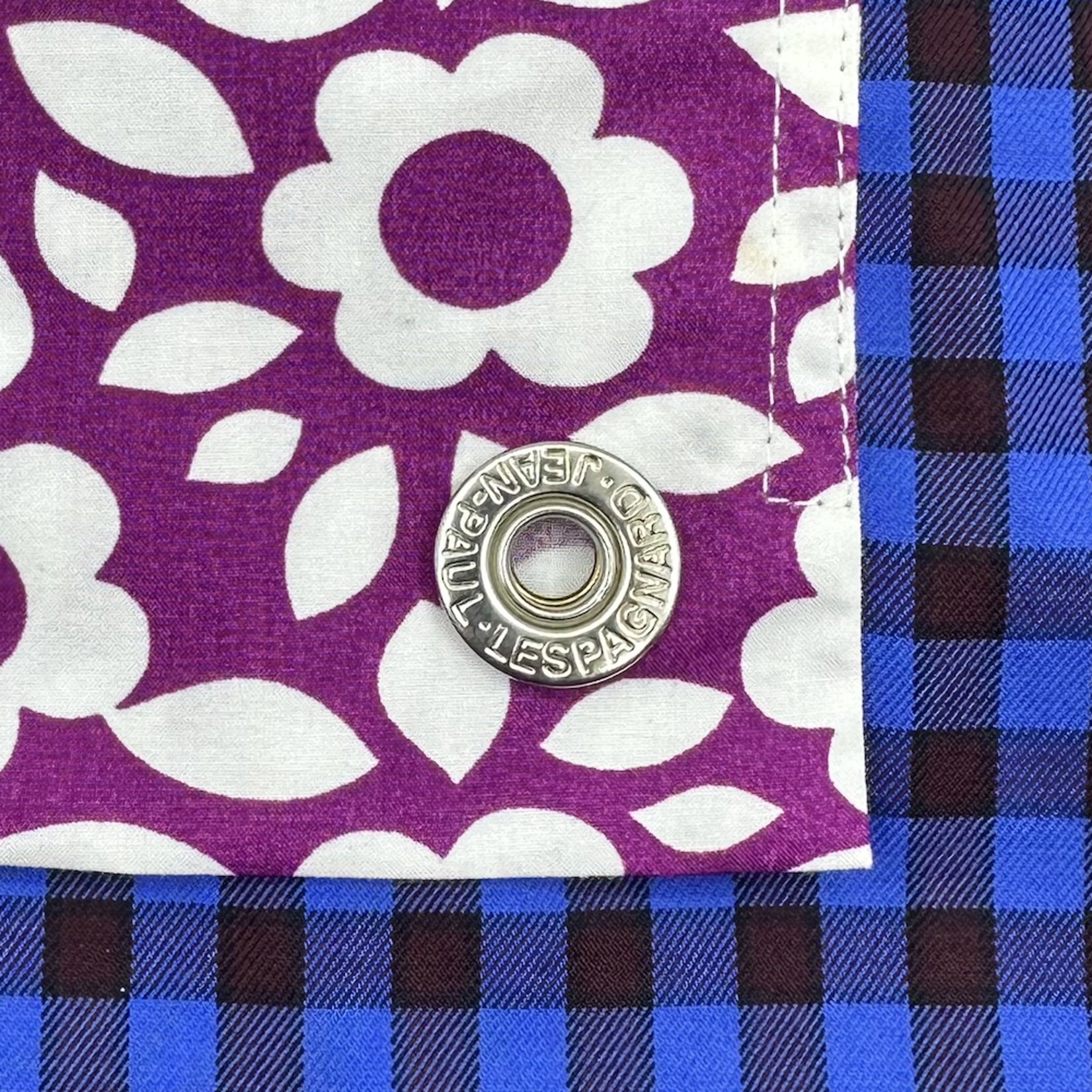 Jean-Paul Lespagnard Exclusive Series chemise coton carreaux violets