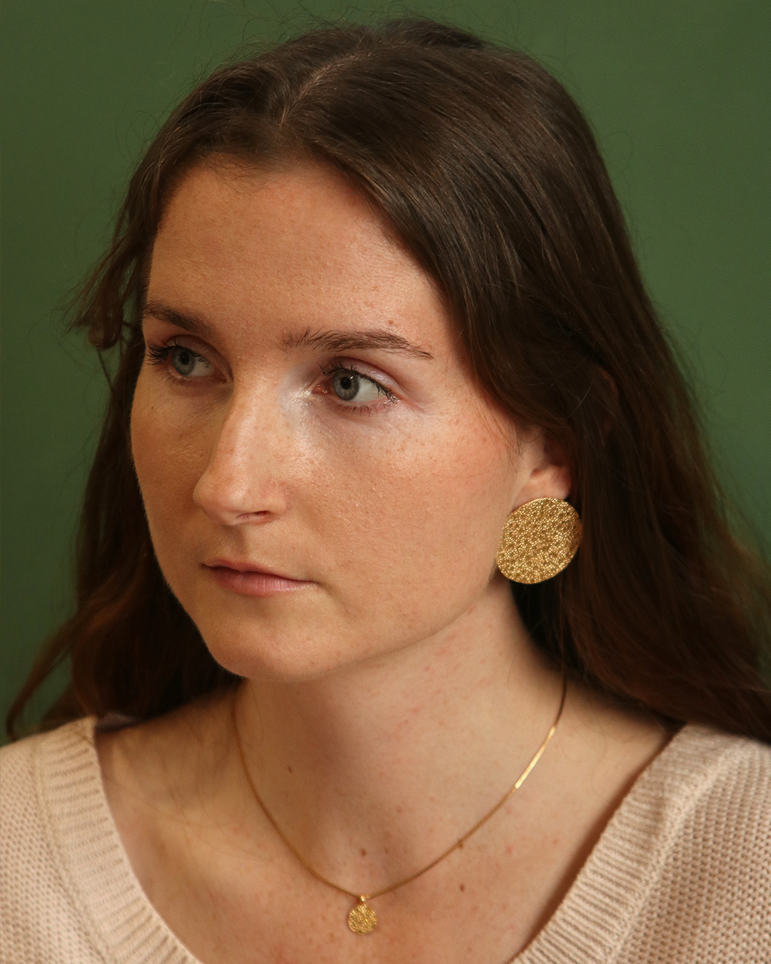 KIM JUDE FullMoon Grand Modèle boucles d'oreilles légères