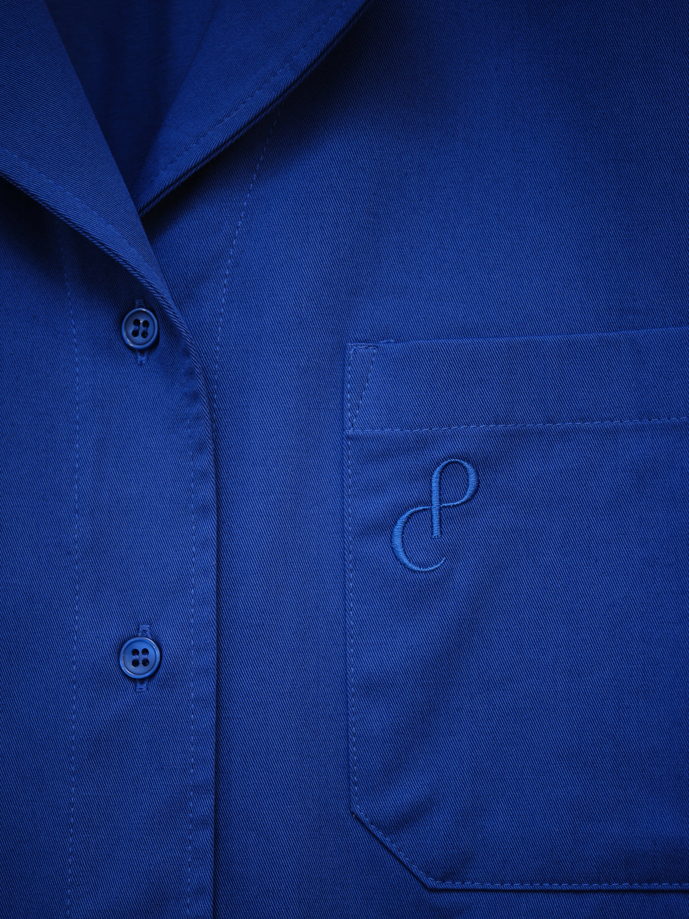 Christine Phung Alpha chemise bleu électrique coton