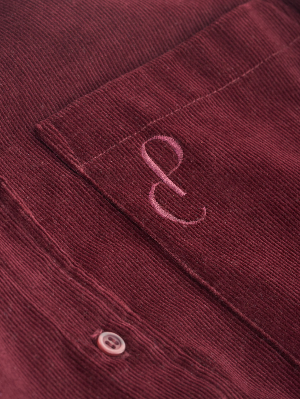 Christine Phung Alpha chemise velours bordeaux coton
