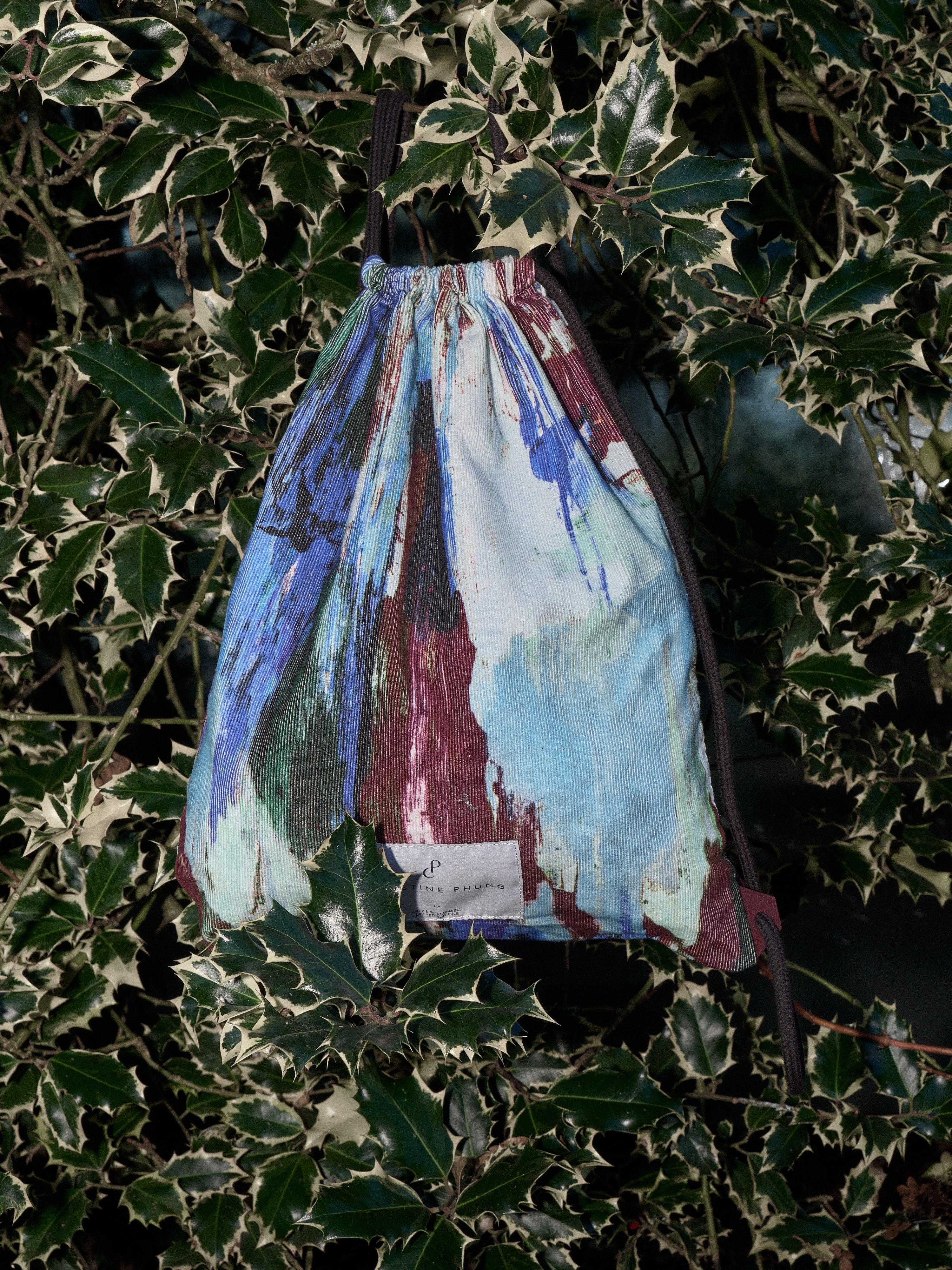 Christine Phung Sac Piscine velours imprimé coton