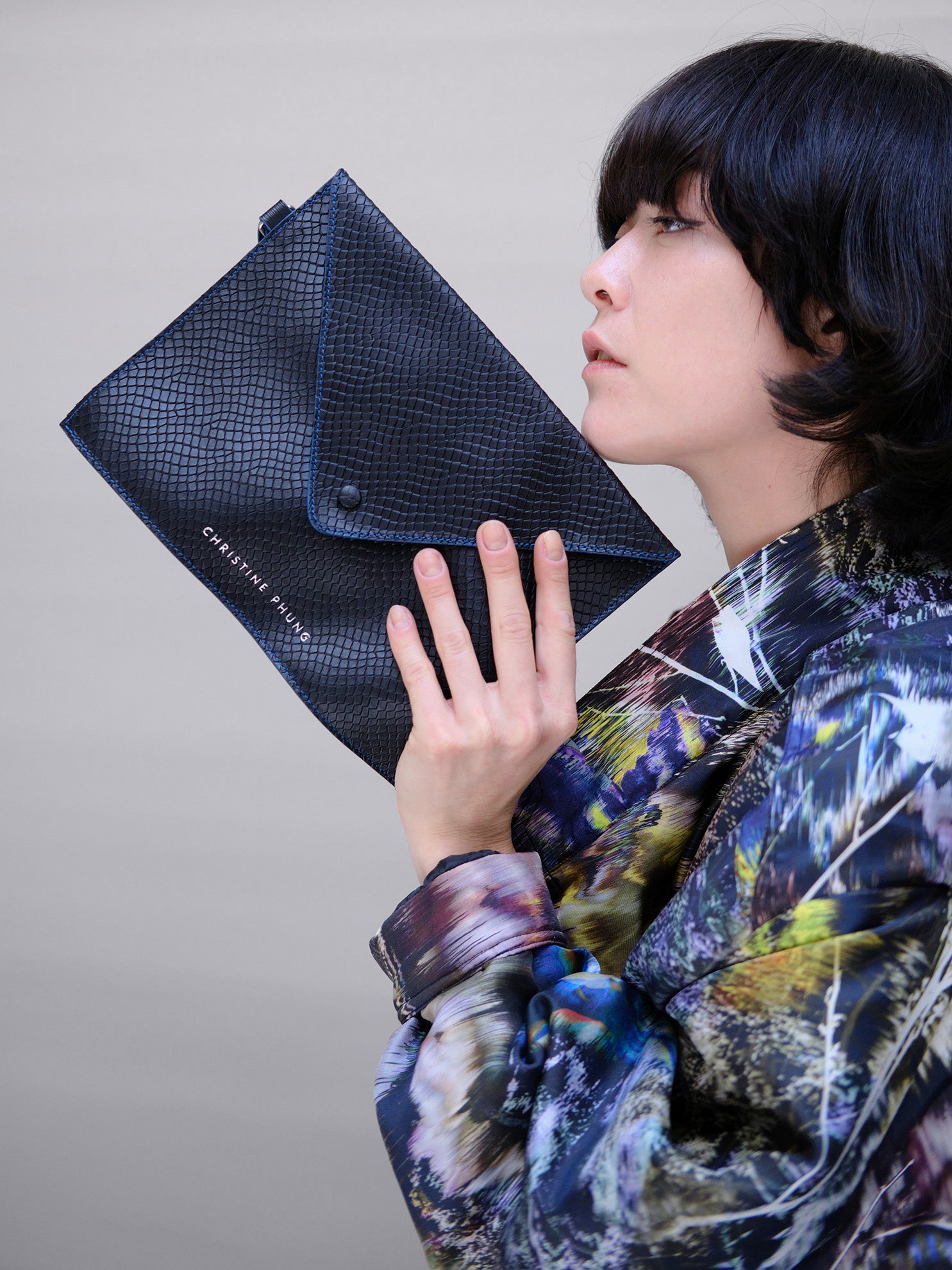 Christine Phung Sac Cabas XL Vesper cuir noir upcyclé