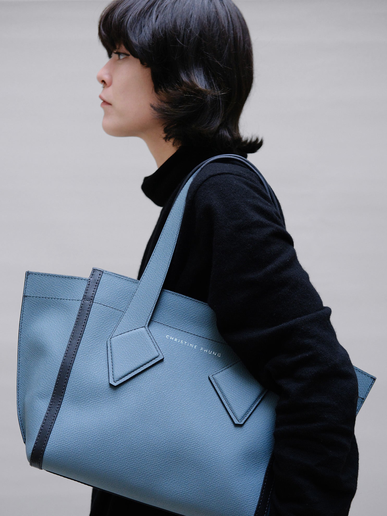 Christine Phung Sac Cabas M cabas cuir chardon upcyclé