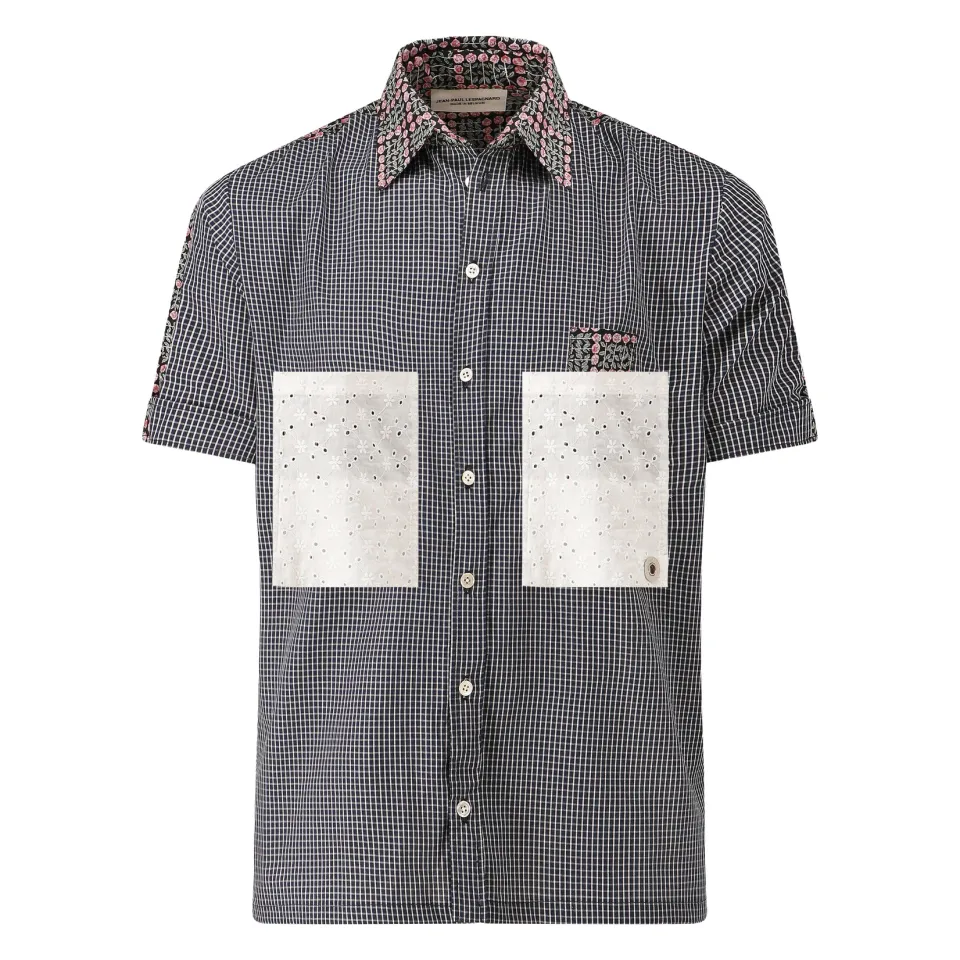 Jean-Paul Lespagnard Cicada Collage chemise coton popeline