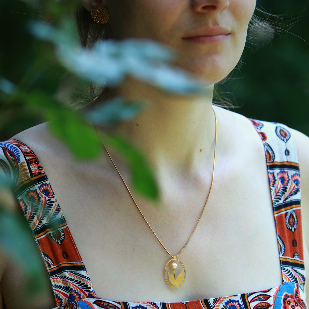 KIM JUDE Colliers Tulipe collier léger floral