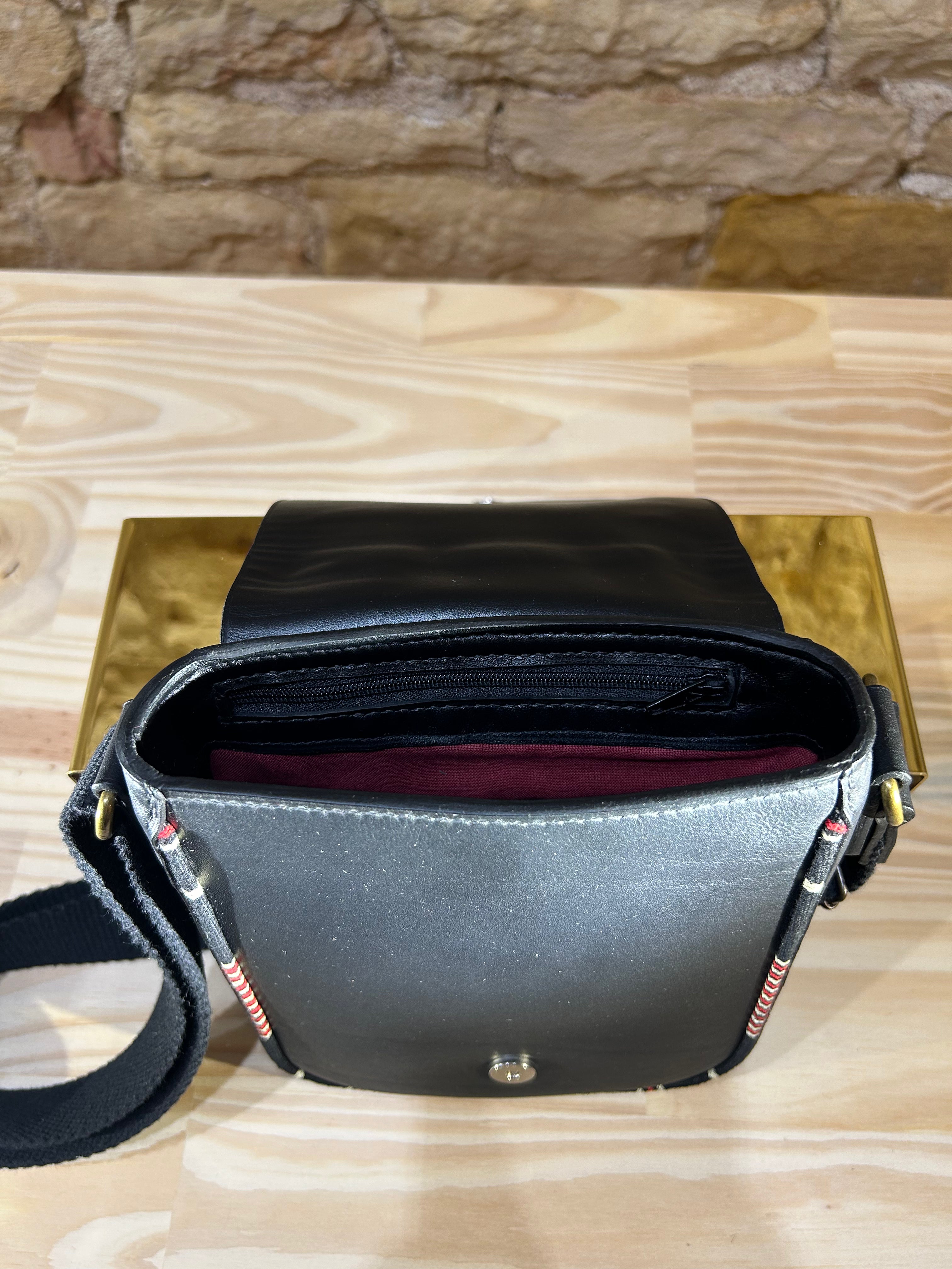 La Bagagerie Victorine Baise-en ville sac bandoulière cuir coton