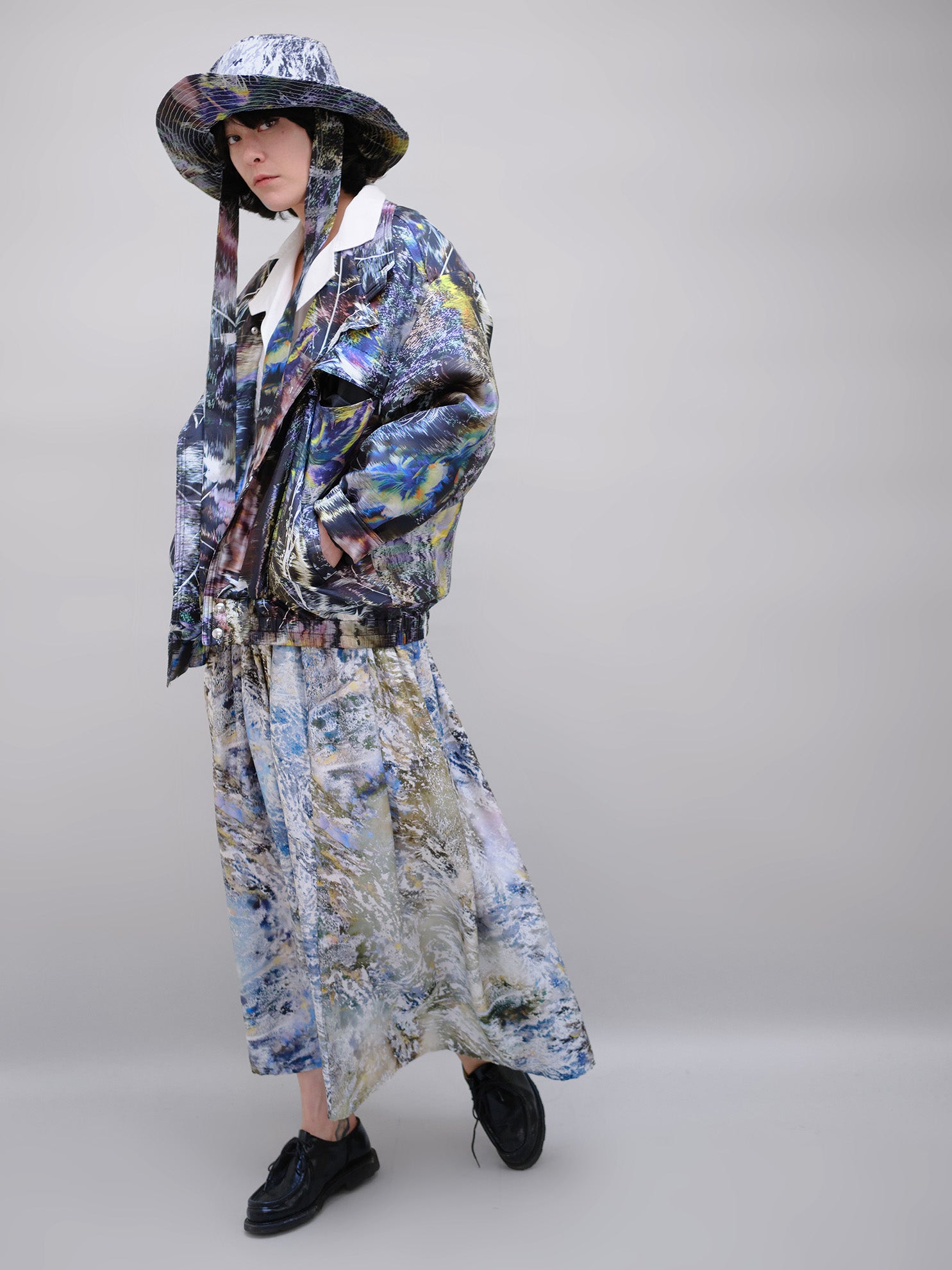 Christine Phung Omega Chutes jupe longue twill de soie
