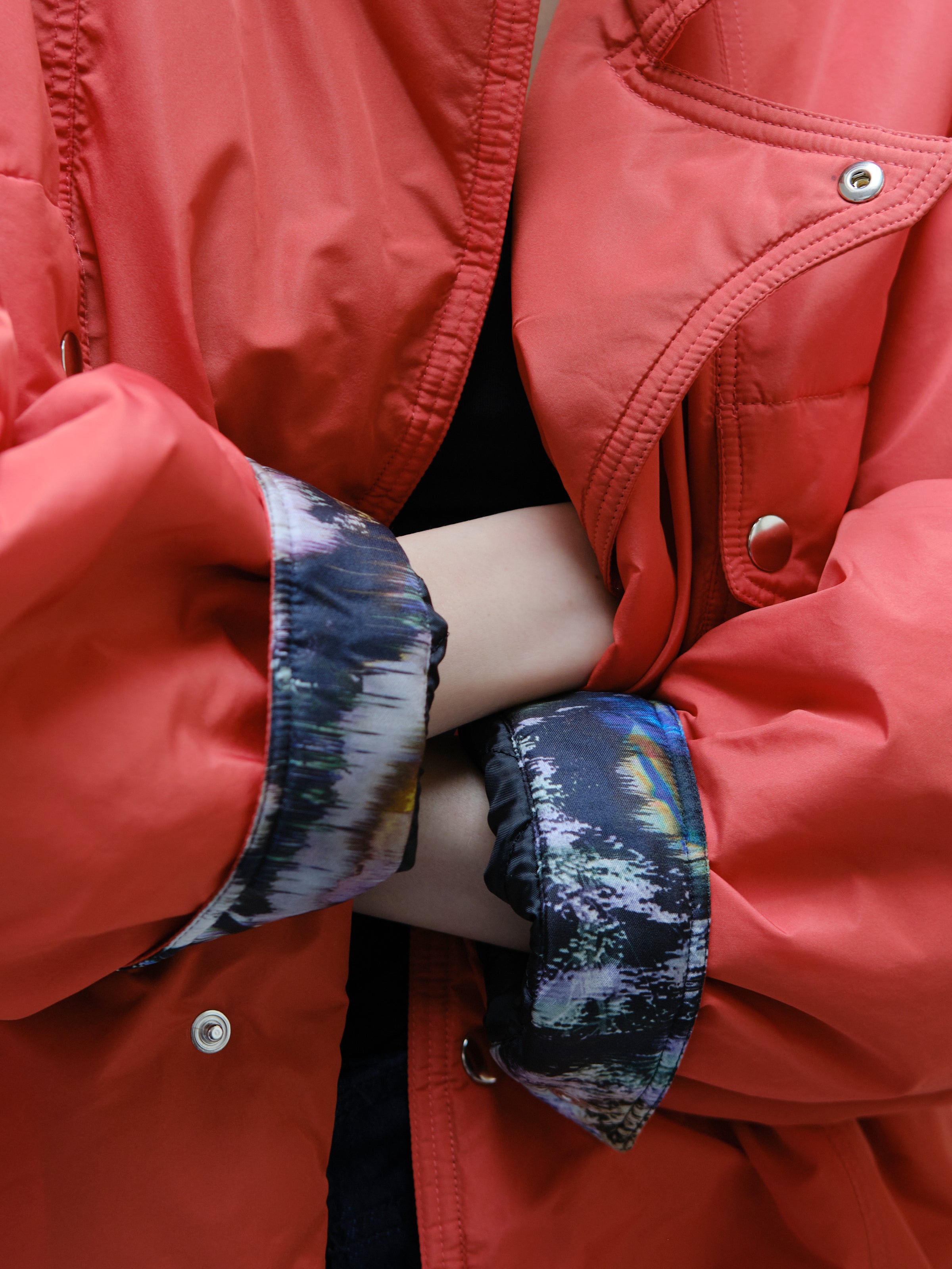 Christine Phung Bomber Tomato blouson rouge tomate recyclé