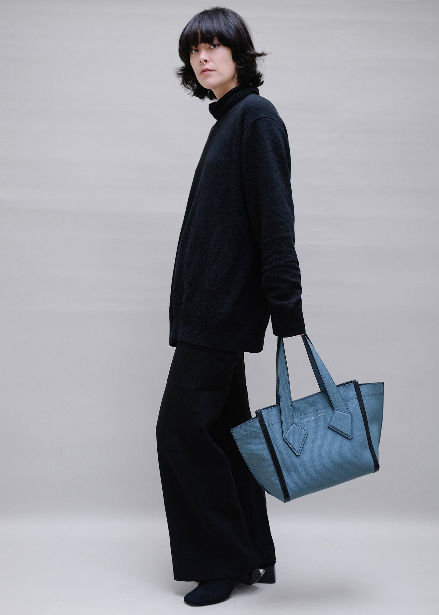 Christine Phung Sac Cabas M cabas cuir chardon upcyclé