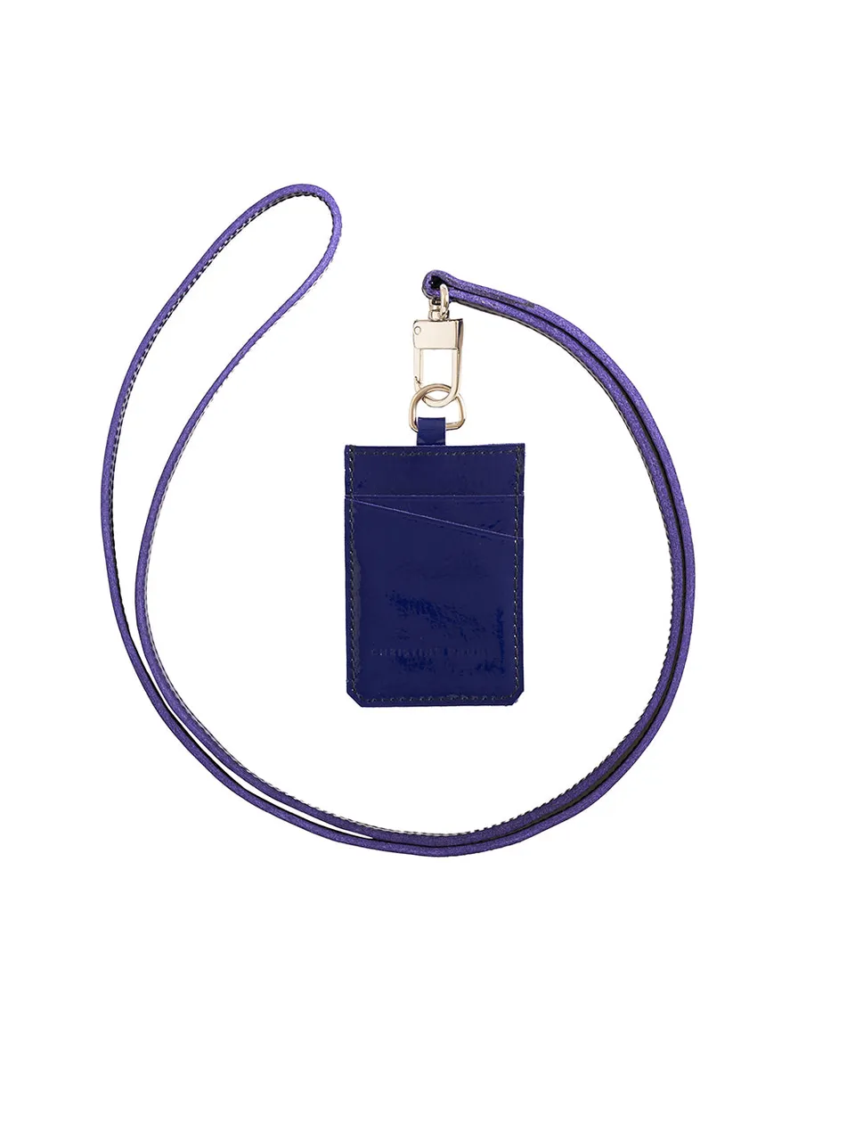 Christine Phung porte-cartes cuir bleu électrique