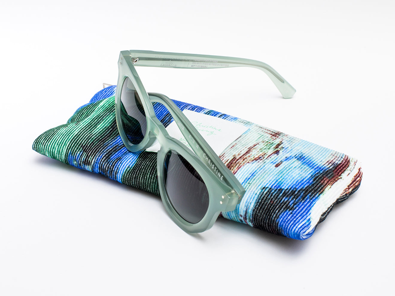 Christine Phung x Maison Lassalle étui lunettes velours imprimé