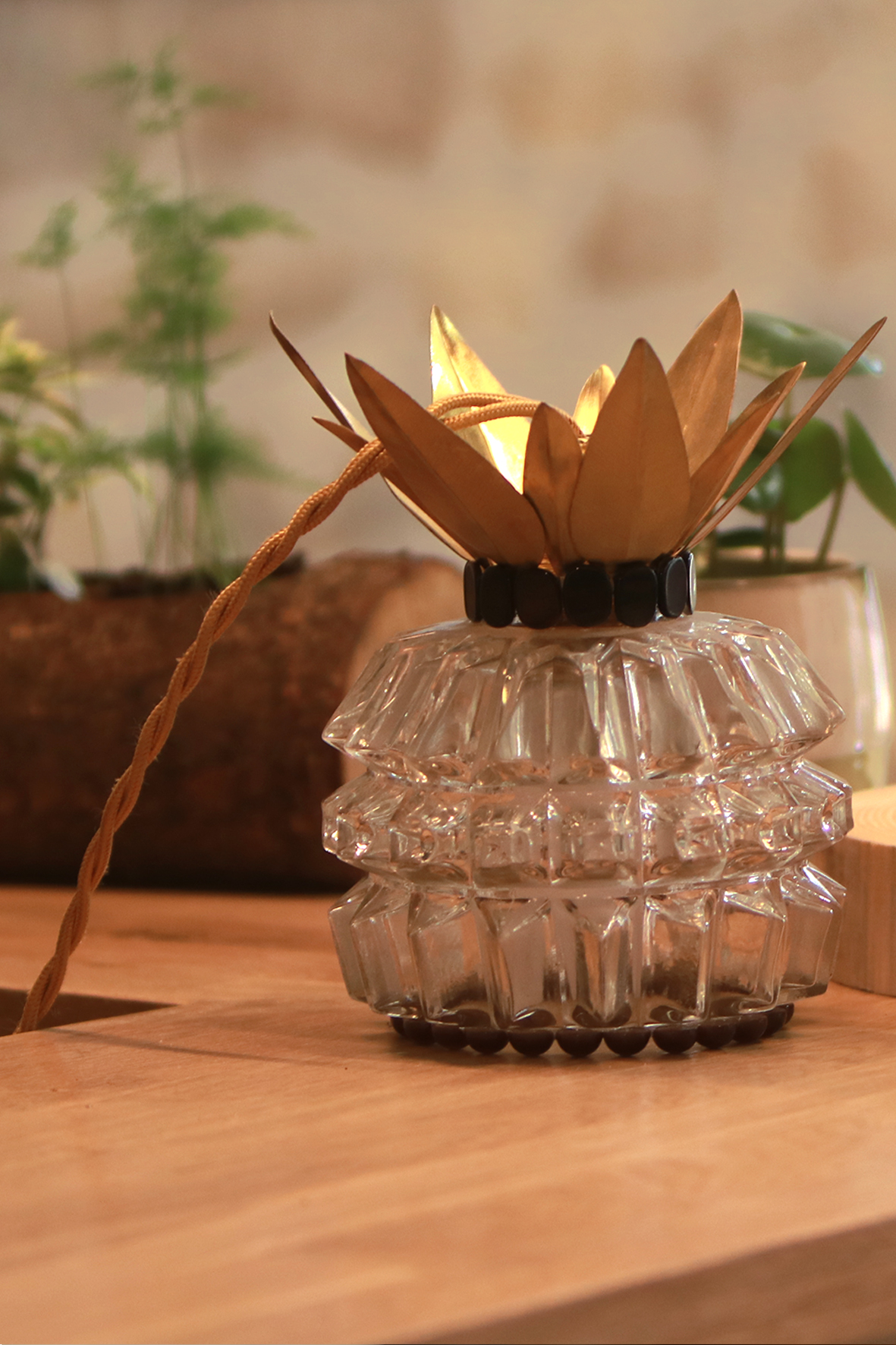Kim Jude Botanica Ananas baladeuse laiton LED