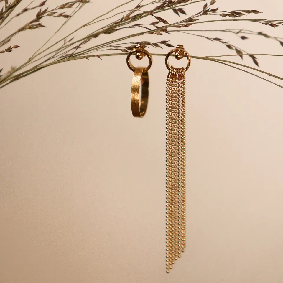 KIM JUDE Points.à.la.ligne boucles d’oreilles simples