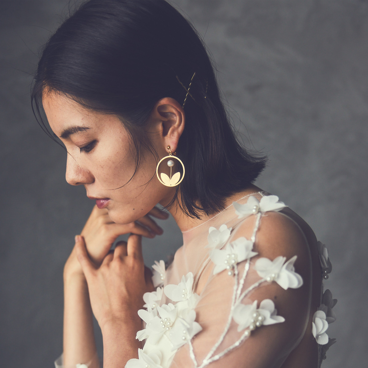 KIM JUDE Herbier boucles d'oreilles légères élégantes