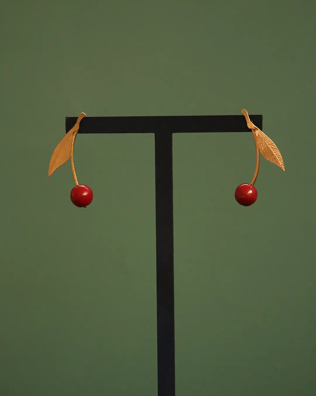 KIM JUDE Cerises boucles d'oreilles légères rouges