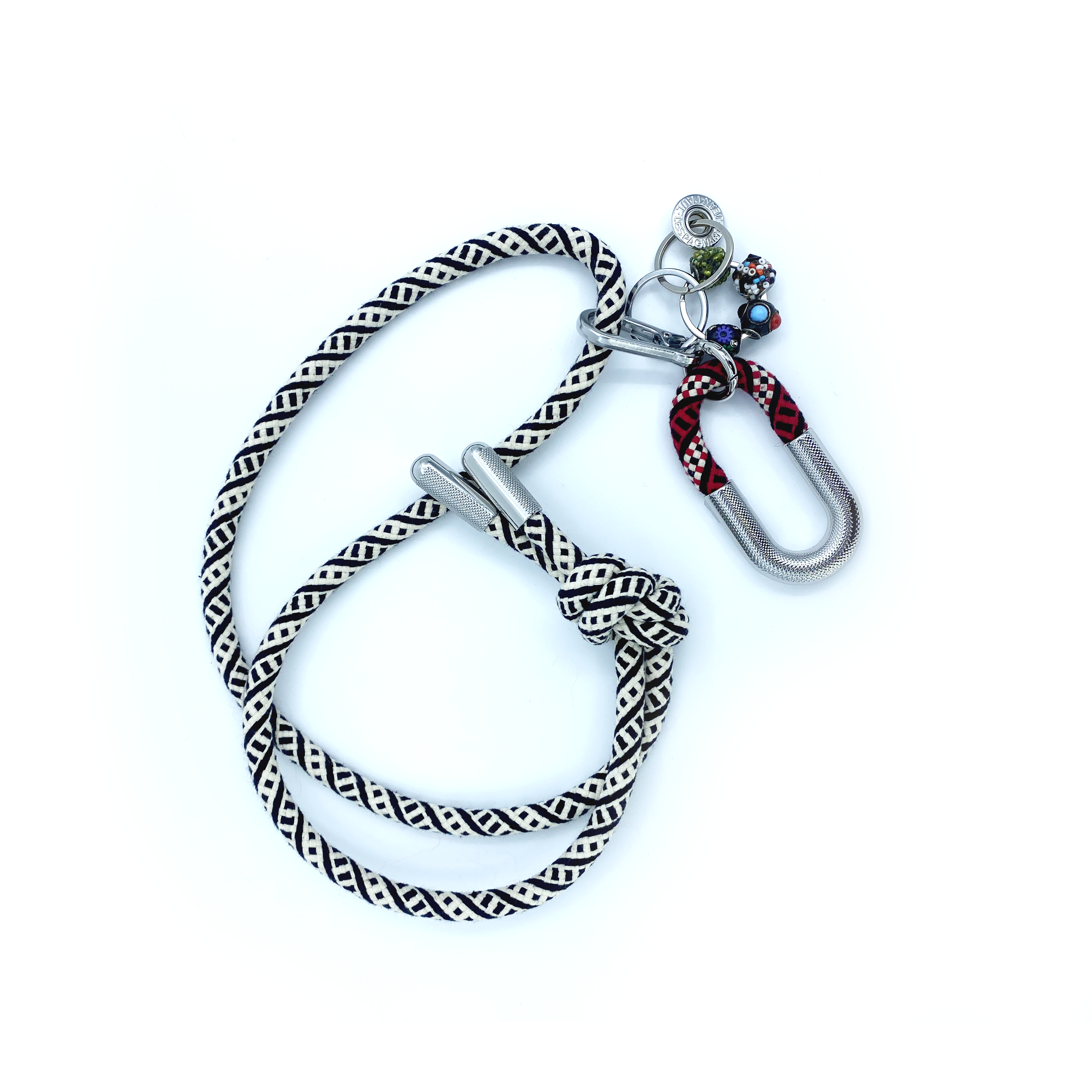 Jean-Paul Lespagnard Explorer porte-clés lanyard blanc