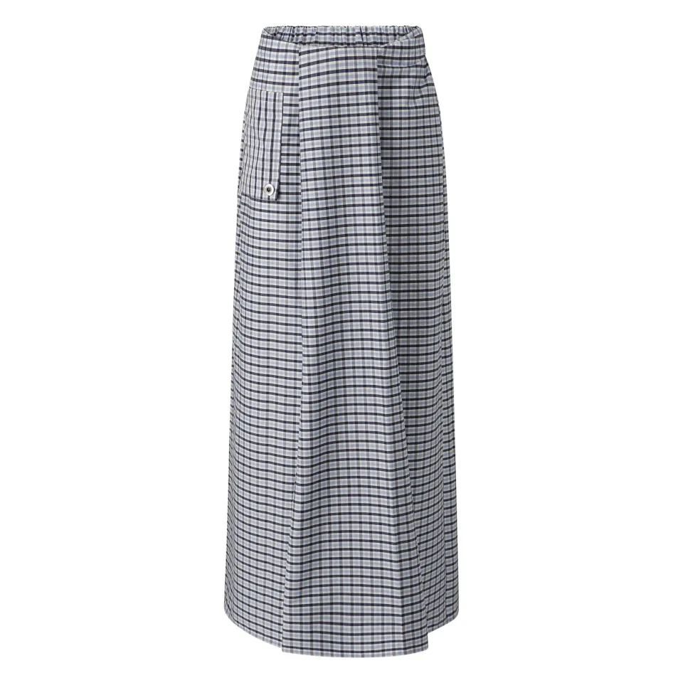 Jean-Paul Lespagnard jupe lungi popeline carreaux poche