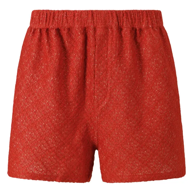 Jean Paul Lespagnard Blood Orange short dentelle enduite
