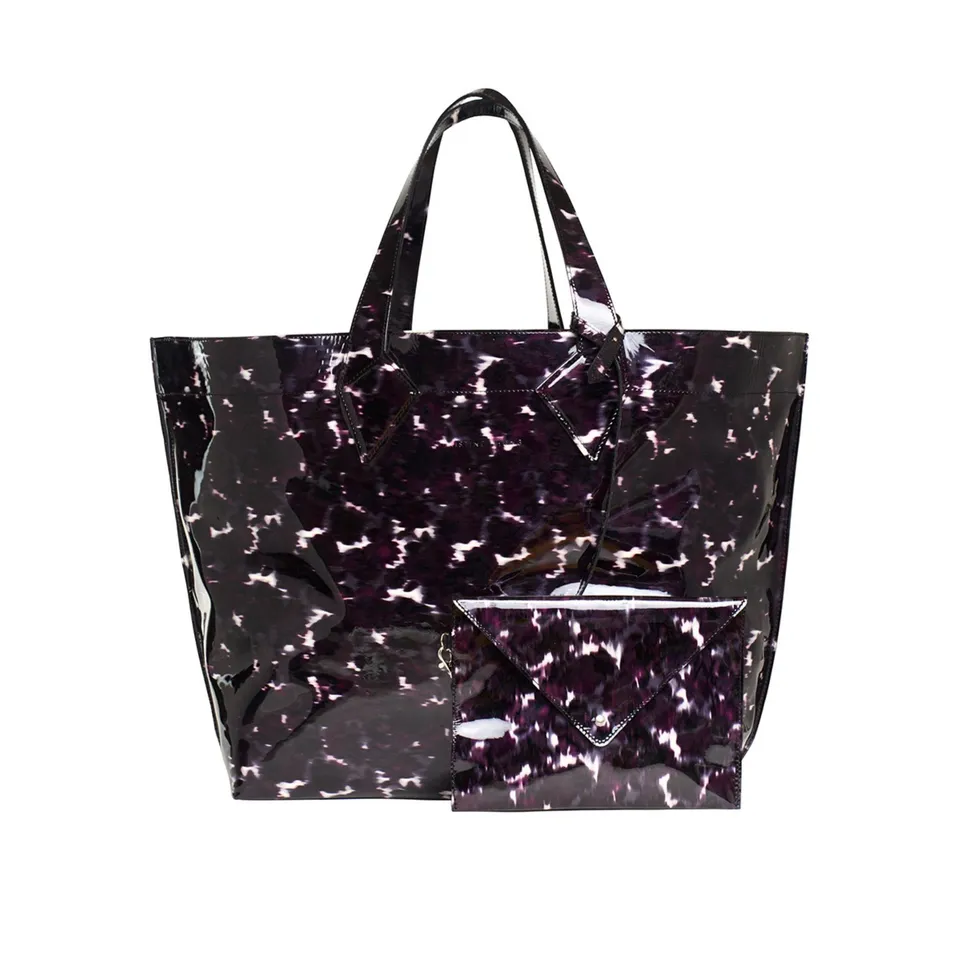 Christine Phung Cabas XL Myrtille sac cuir verni bleu