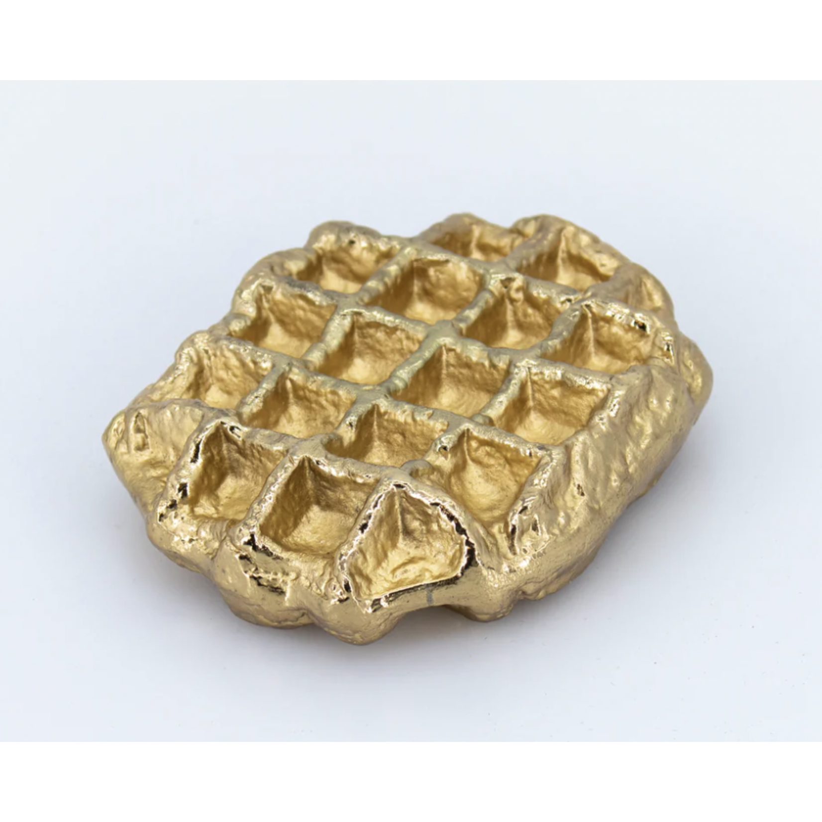 Jean-Paul Lespagnard Golden Waffle presse-papiers gaufre dorée