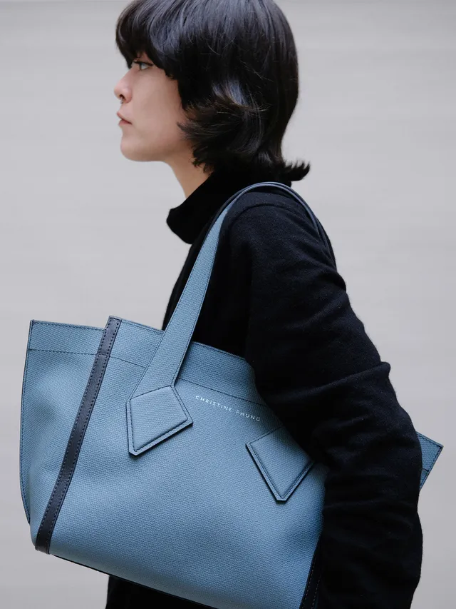 Christine Phung Sac Cabas M cabas cuir chardon upcyclé